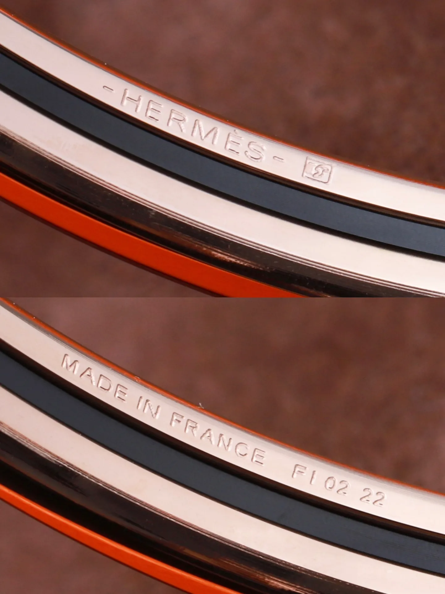 Narrow Enamel Bangle in Rose Gold-Tone D15517543 — view 6