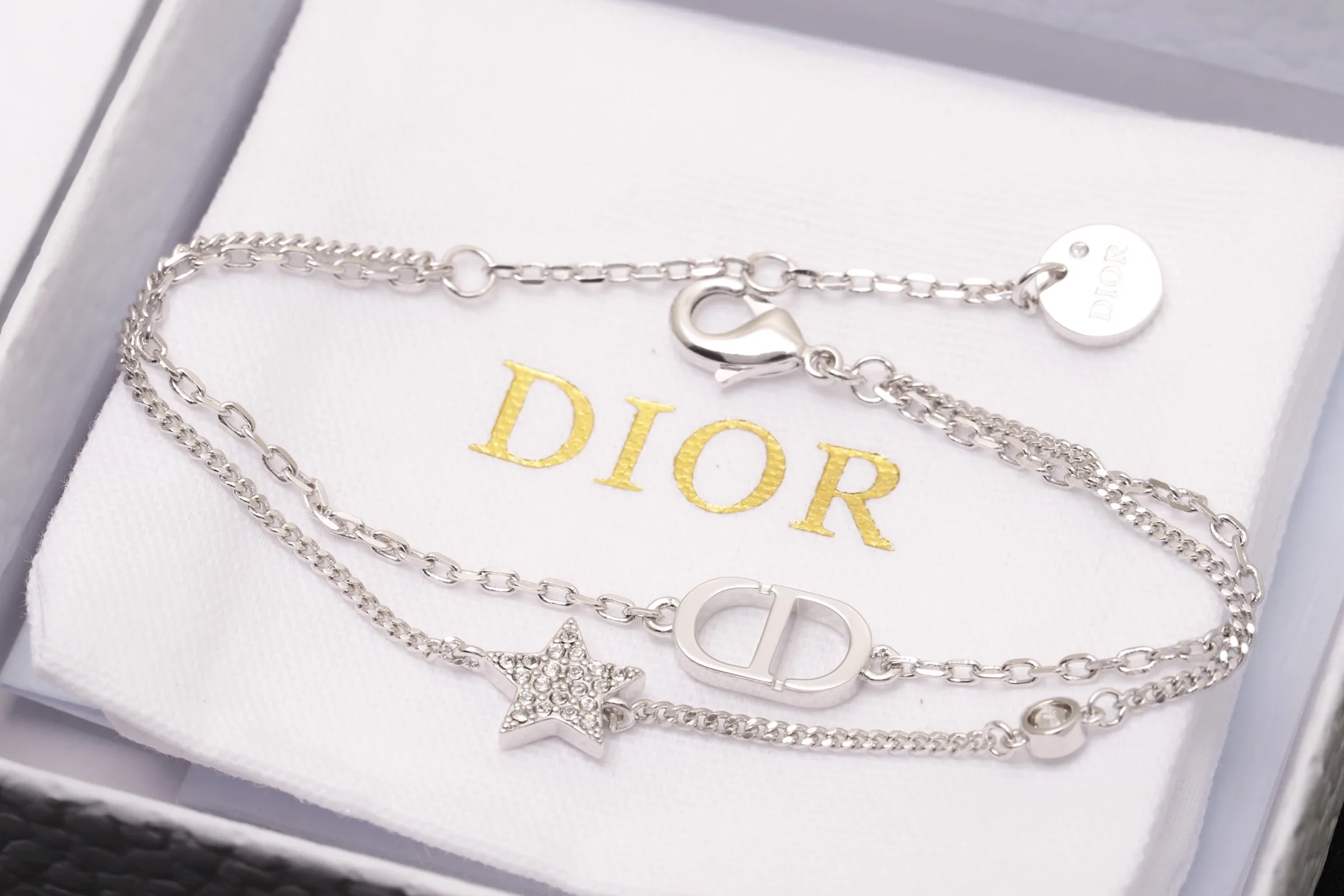 CD Navy Star Double-Chain Bracelet D13517251 — view 3