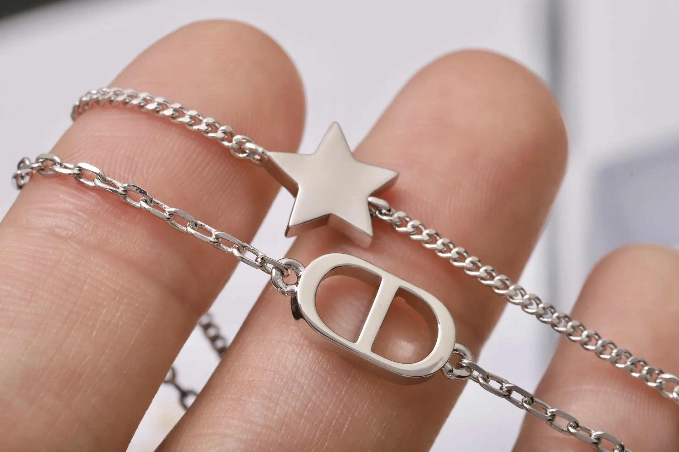 CD Navy Star Double-Chain Bracelet D13517251 — view 5
