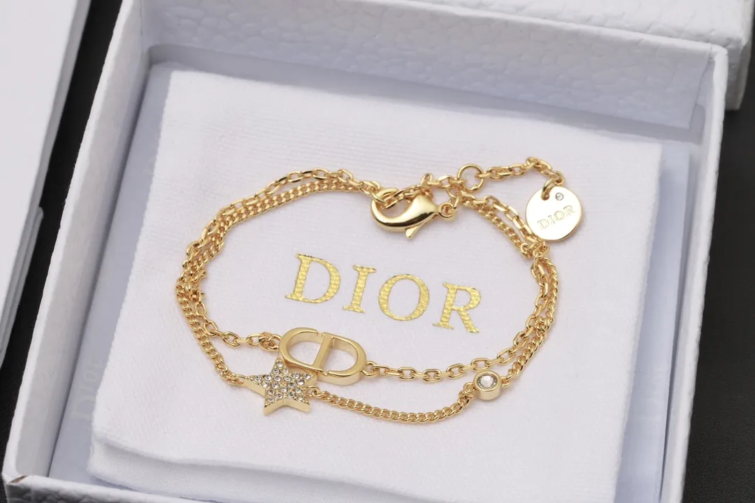 CD Navy Star Double-Chain Bracelet D13517250 — view 3