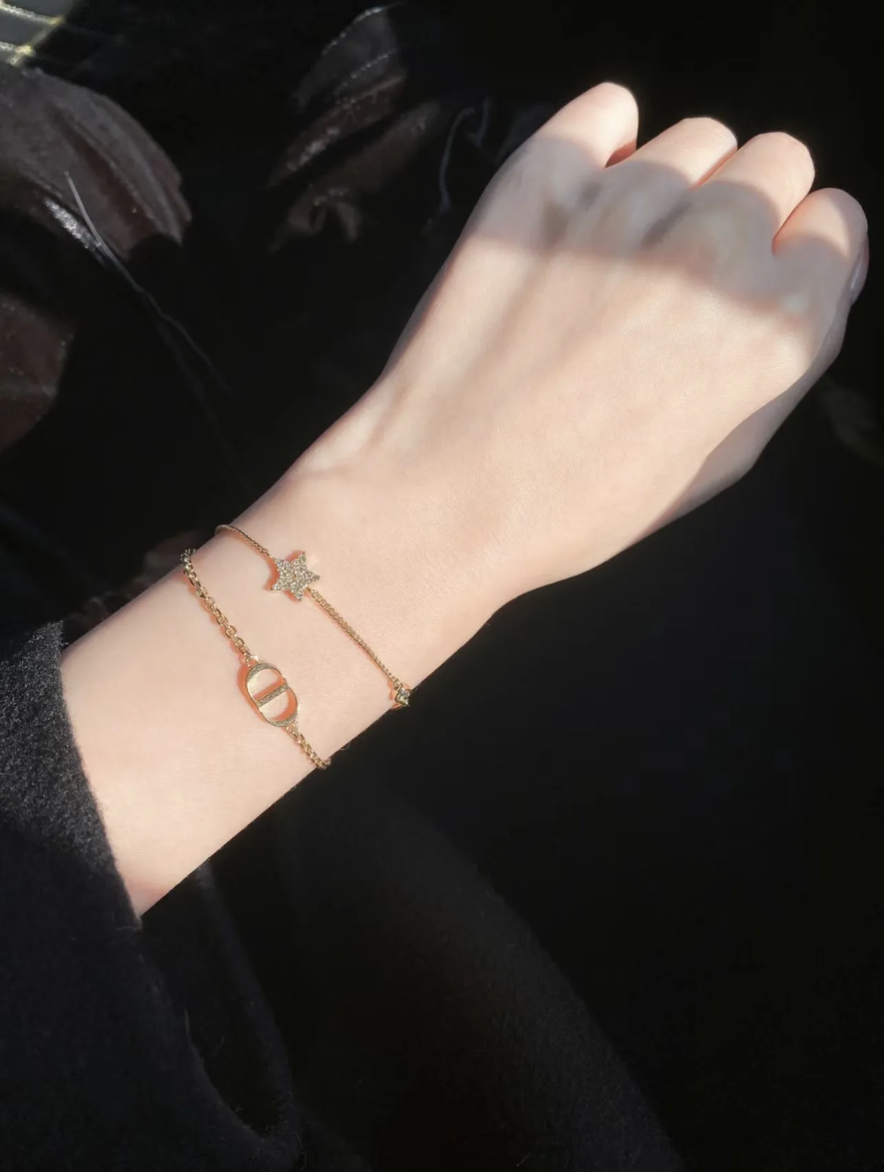 CD Navy Star Double-Chain Bracelet D13517250 — view 8
