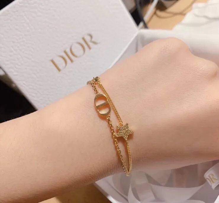 CD Navy Star Double-Chain Bracelet D13517250 — view 9