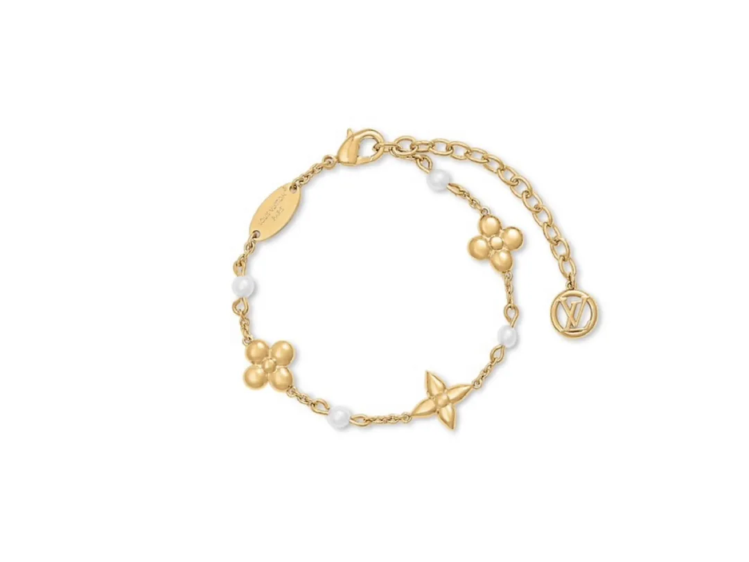 Monogram Flower Pearl Chain Bracelet D14017416