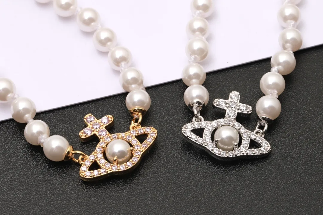 Orb Enamel and Crystal Faux-Pearl Necklace D16516660 — view 2