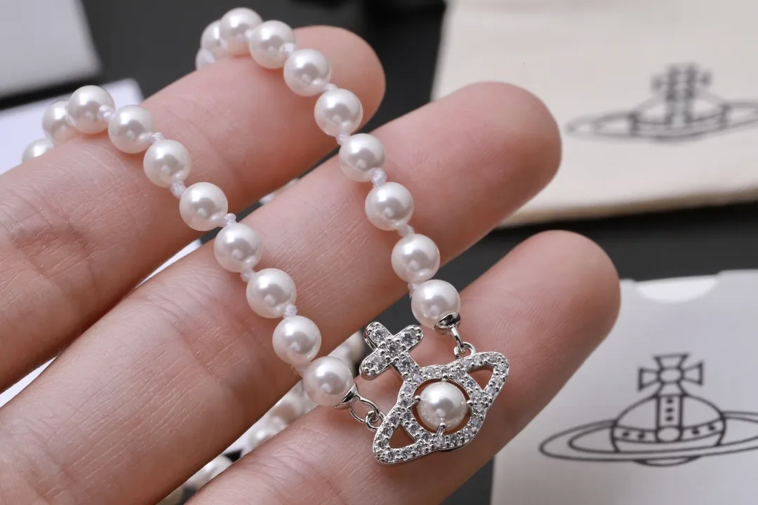 Orb Enamel and Crystal Faux-Pearl Necklace D16516660 — view 5