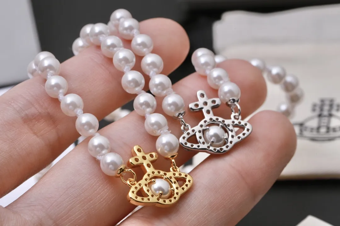 Orb Enamel and Crystal Faux-Pearl Necklace D16516660 — view 6