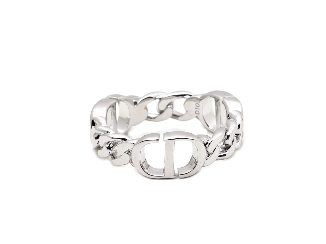 Crystal-Embellished Logo Stacking Ring Set D15017186 — view 2