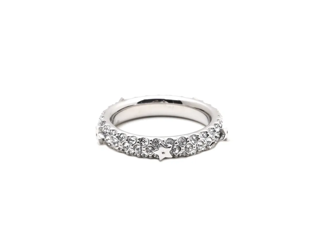 Crystal-Embellished Logo Stacking Ring Set D15017186 — view 3