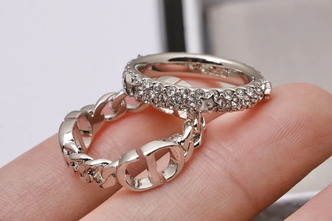 Crystal-Embellished Logo Stacking Ring Set D15017186 — view 6