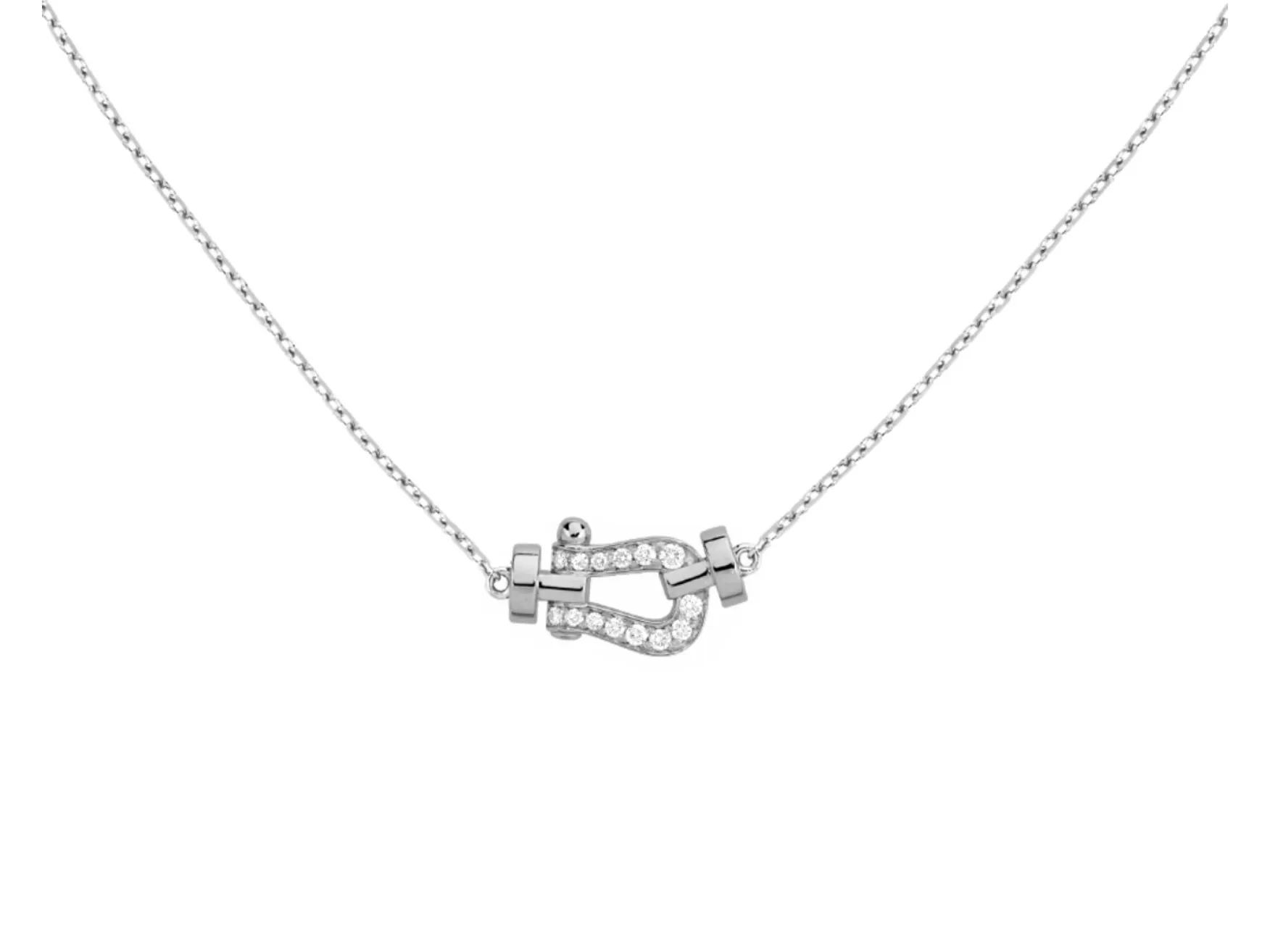 Horseshoe Buckle Pendant Necklace (Sterling Silver) D15517333