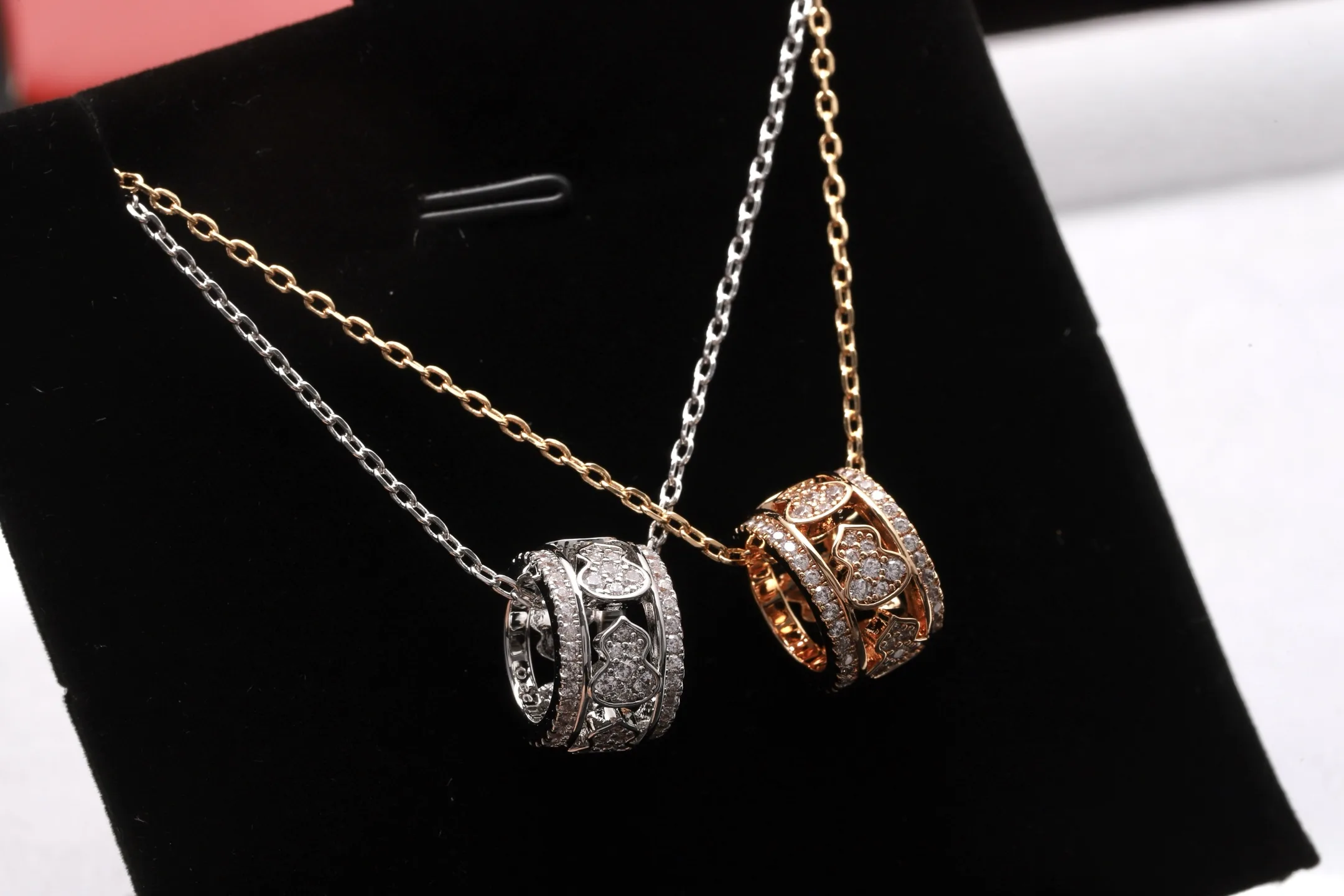 Wulu Crystal-Embellished Barrel Pendant Necklace (Gold-Plated Brass) D16016803 — view 3