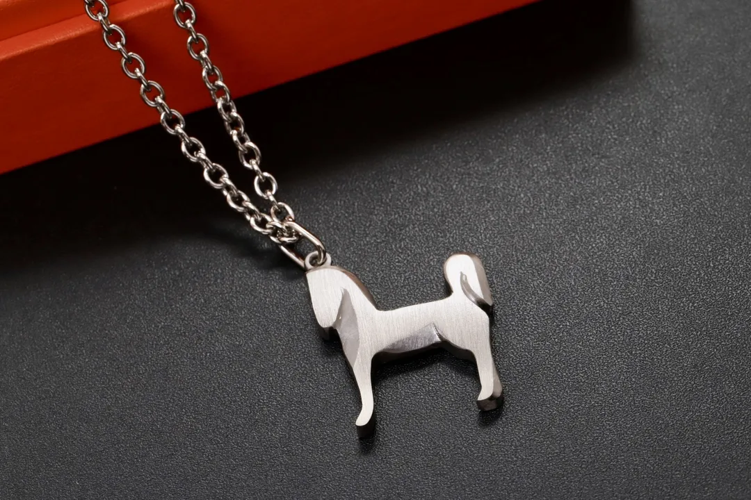 Brushed Metal Horse Pendant Necklace D14517712 — view 5