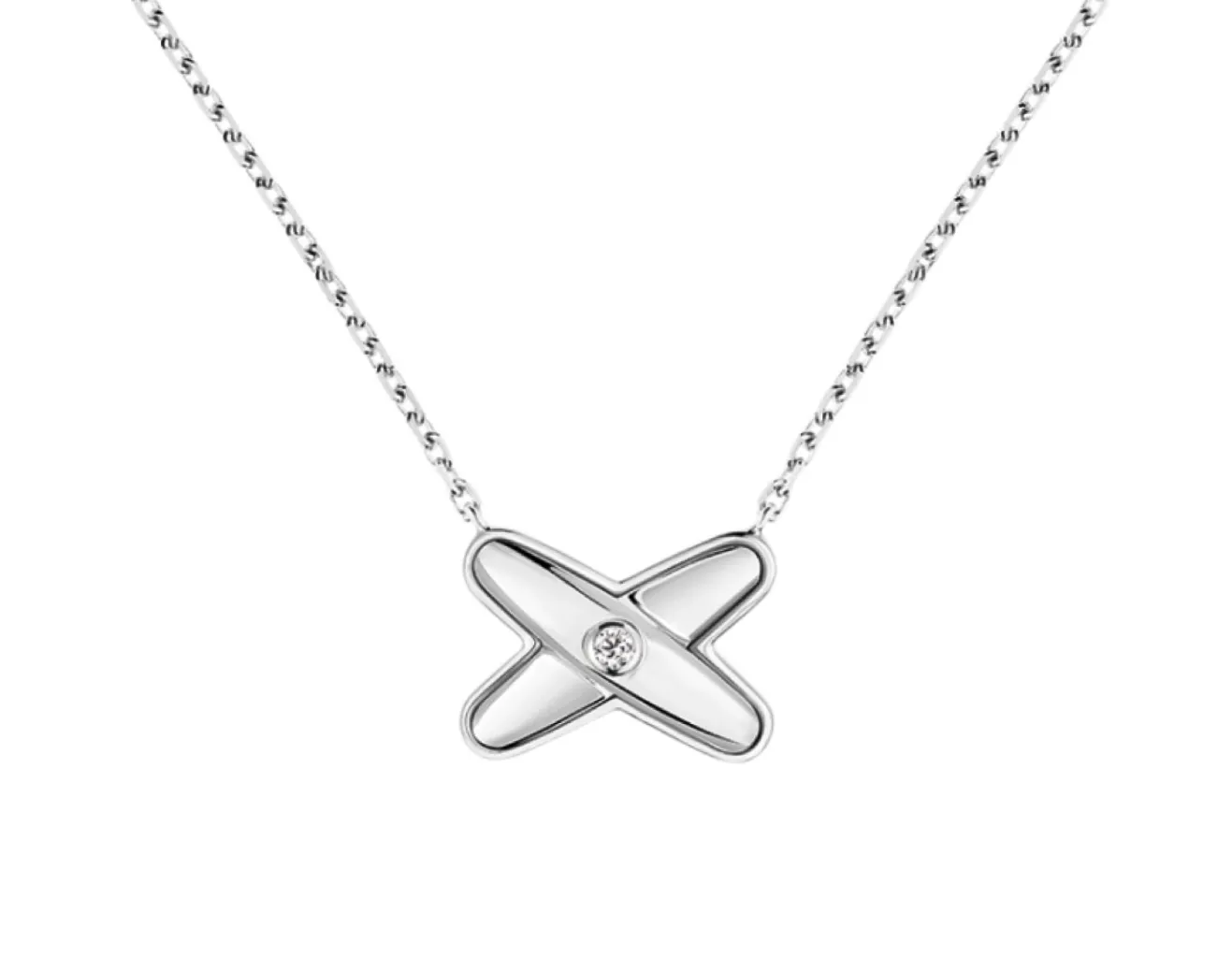 Jeux de Liens Cross Pendant Necklace (Sterling Silver) D22016602