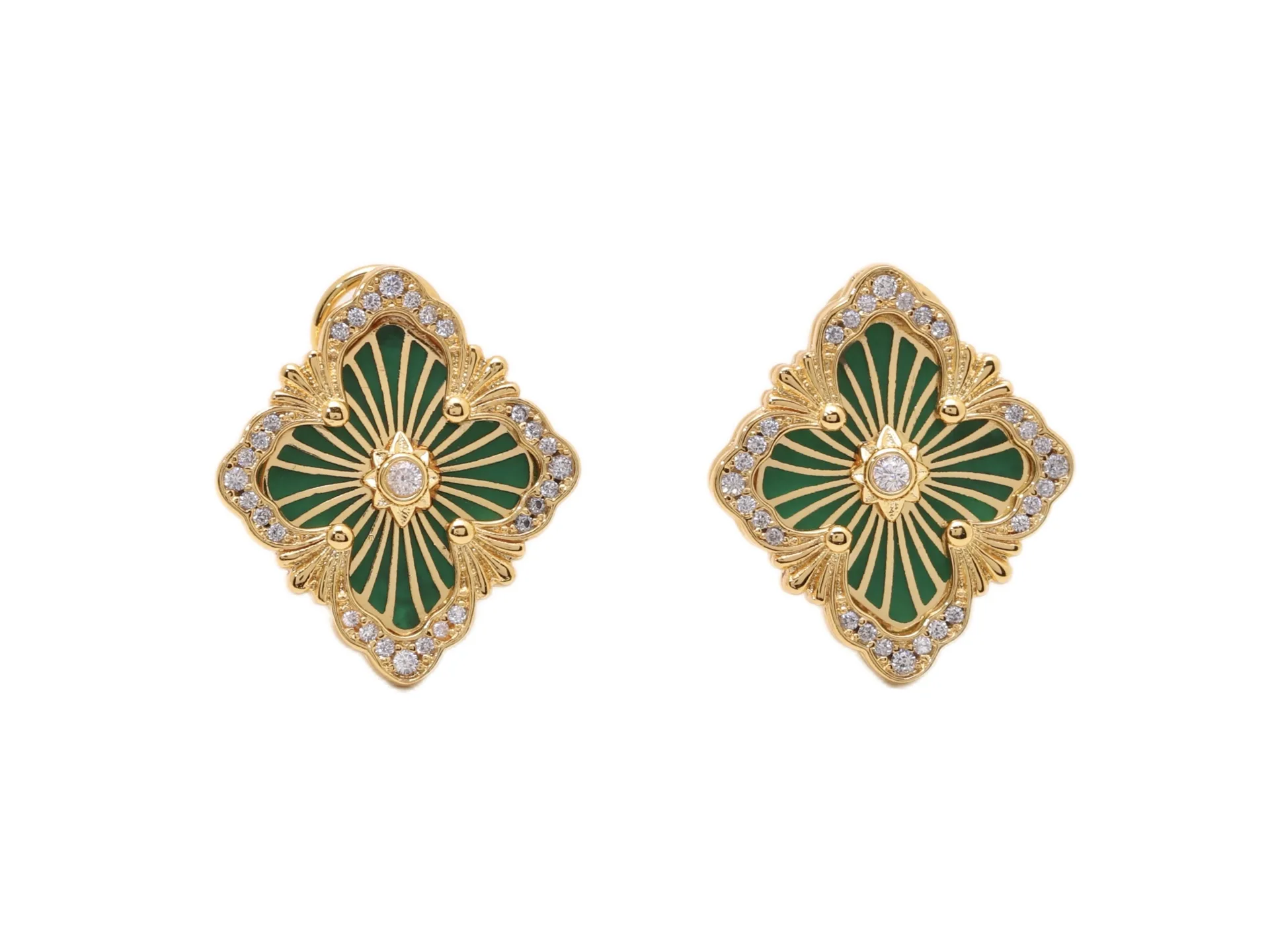 Opera Collection Enamel Stud Earrings (Gold-Plated Brass) D13517615