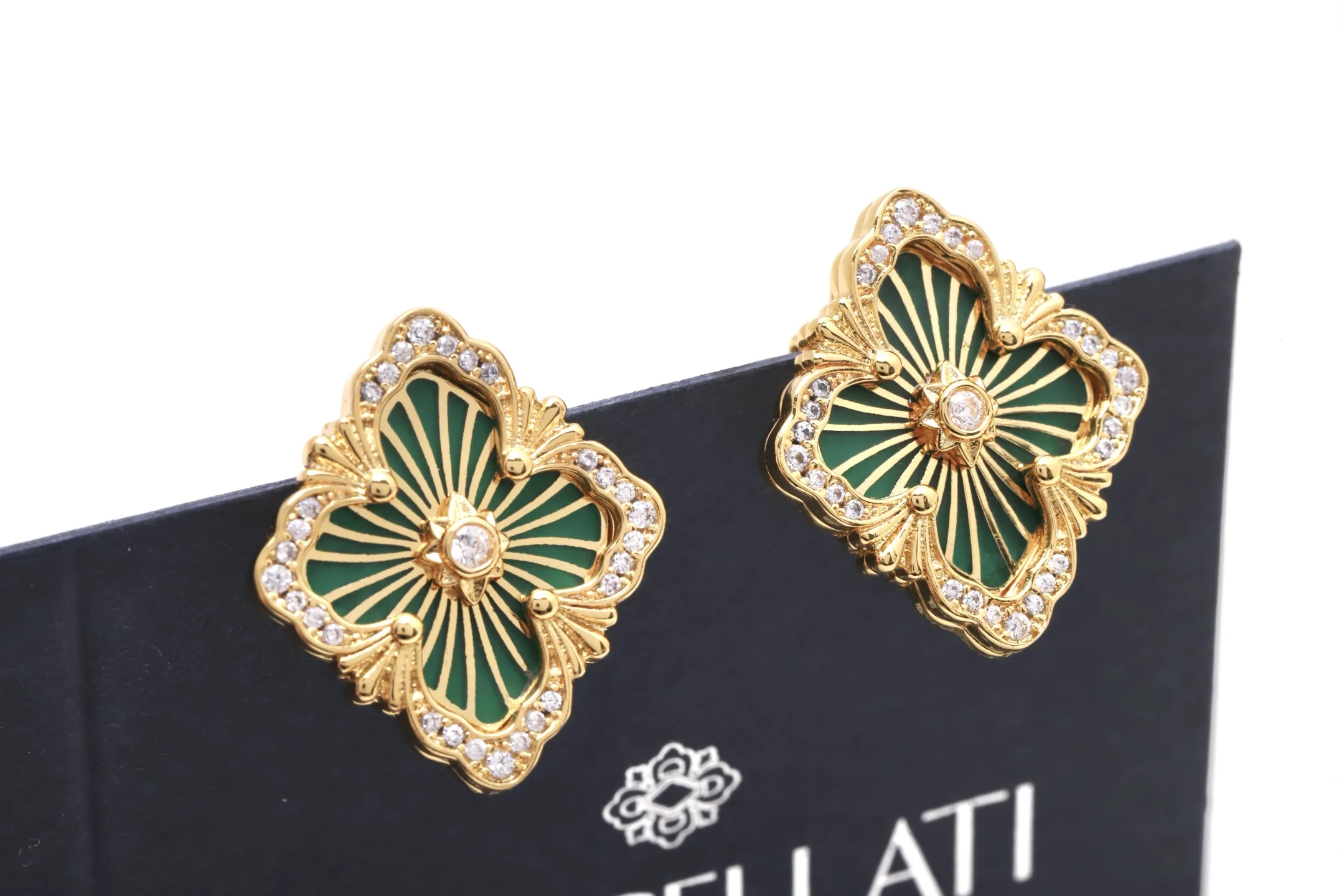 Opera Collection Enamel Stud Earrings (Gold-Plated Brass) D13517615 — view 3