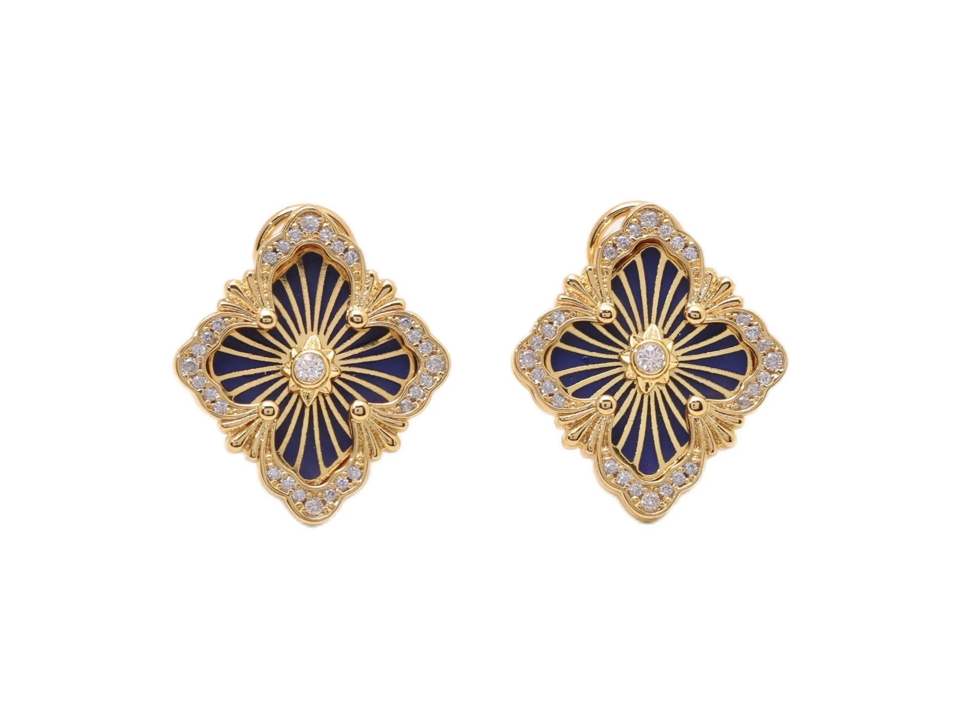 Opera Collection Rigato Engraved Earrings (Gold-Plated Brass) D13517613