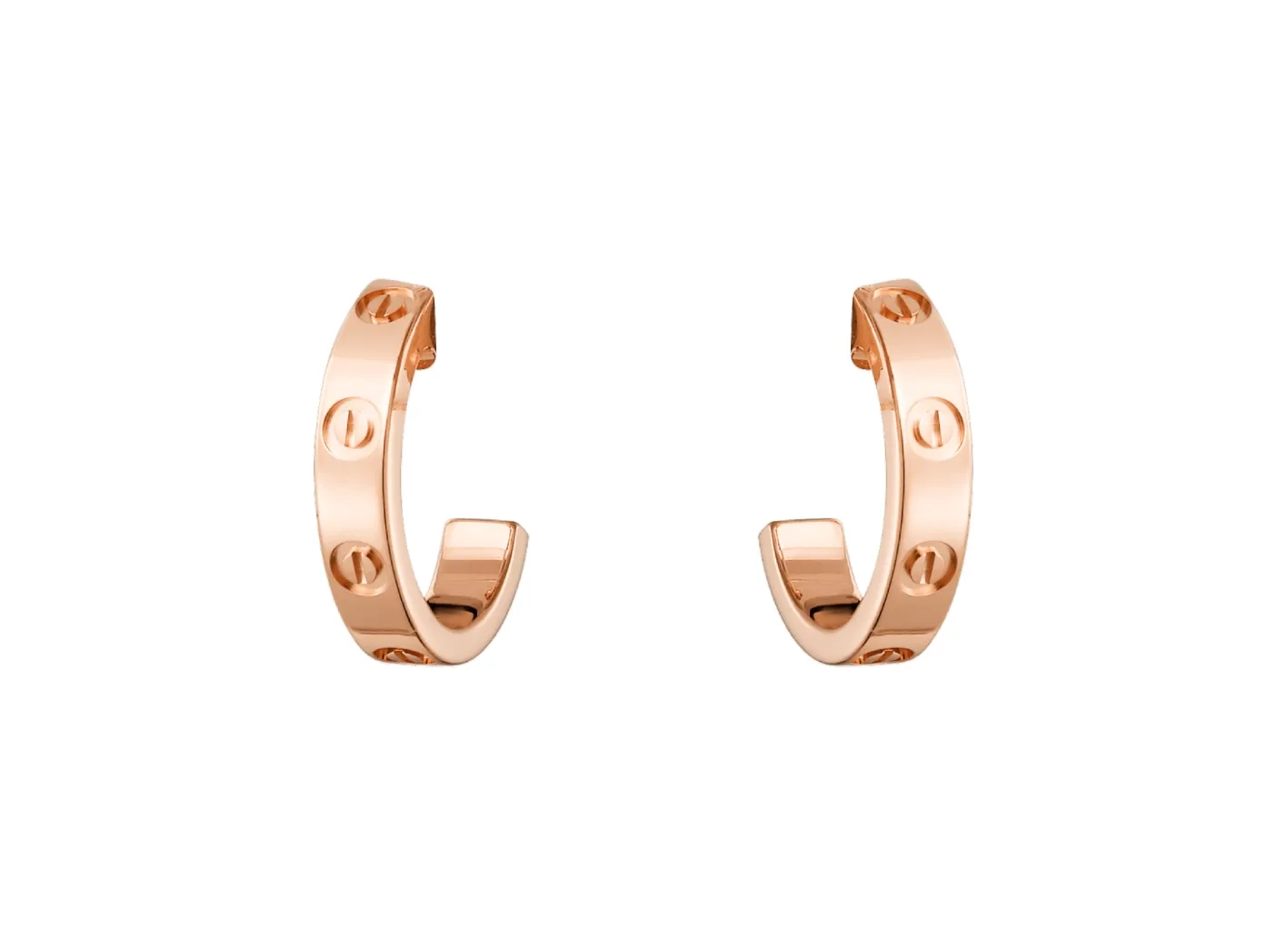 Love Screw Motif Hoop Earrings D15516877