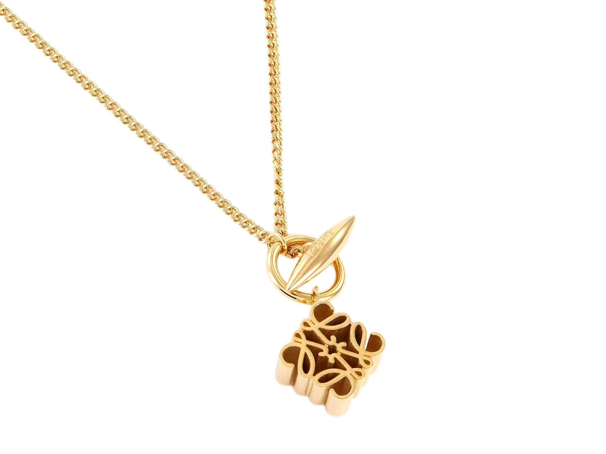 Anagram Pendant Necklace in Brass D15016732