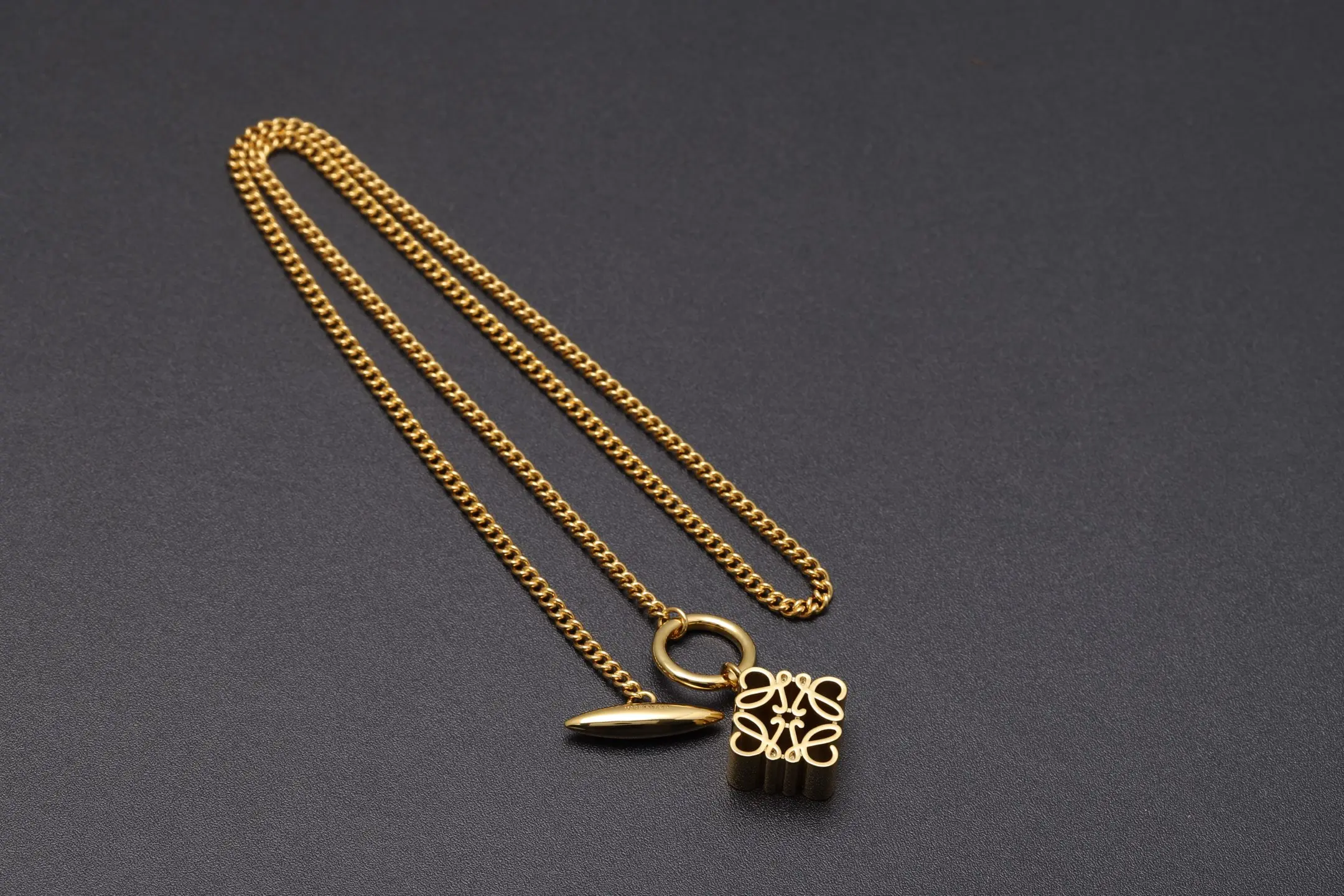 Anagram Pendant Necklace in Brass D15016732 — view 7
