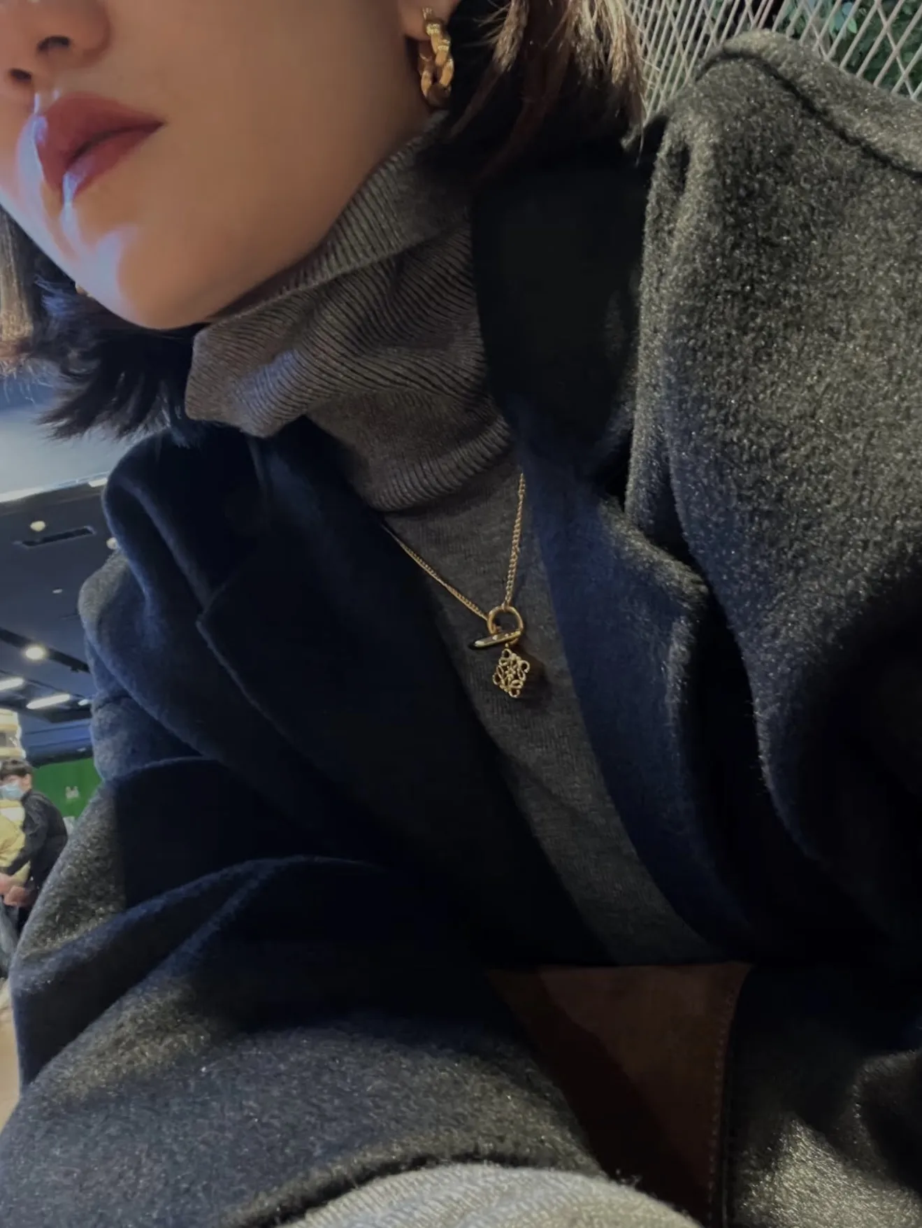 Anagram Pendant Necklace in Brass D15016732 — view 10