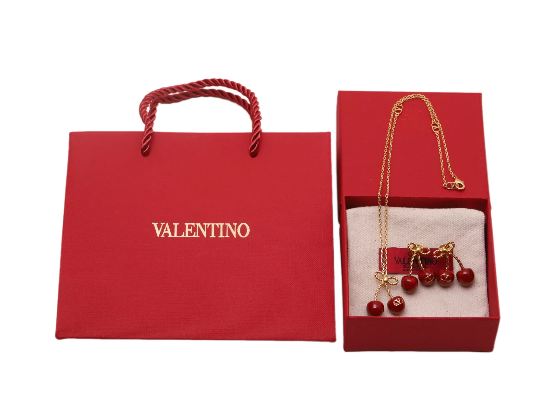 VLogo Cherryfic Enamel Cherry Earrings D13017492 — view 2