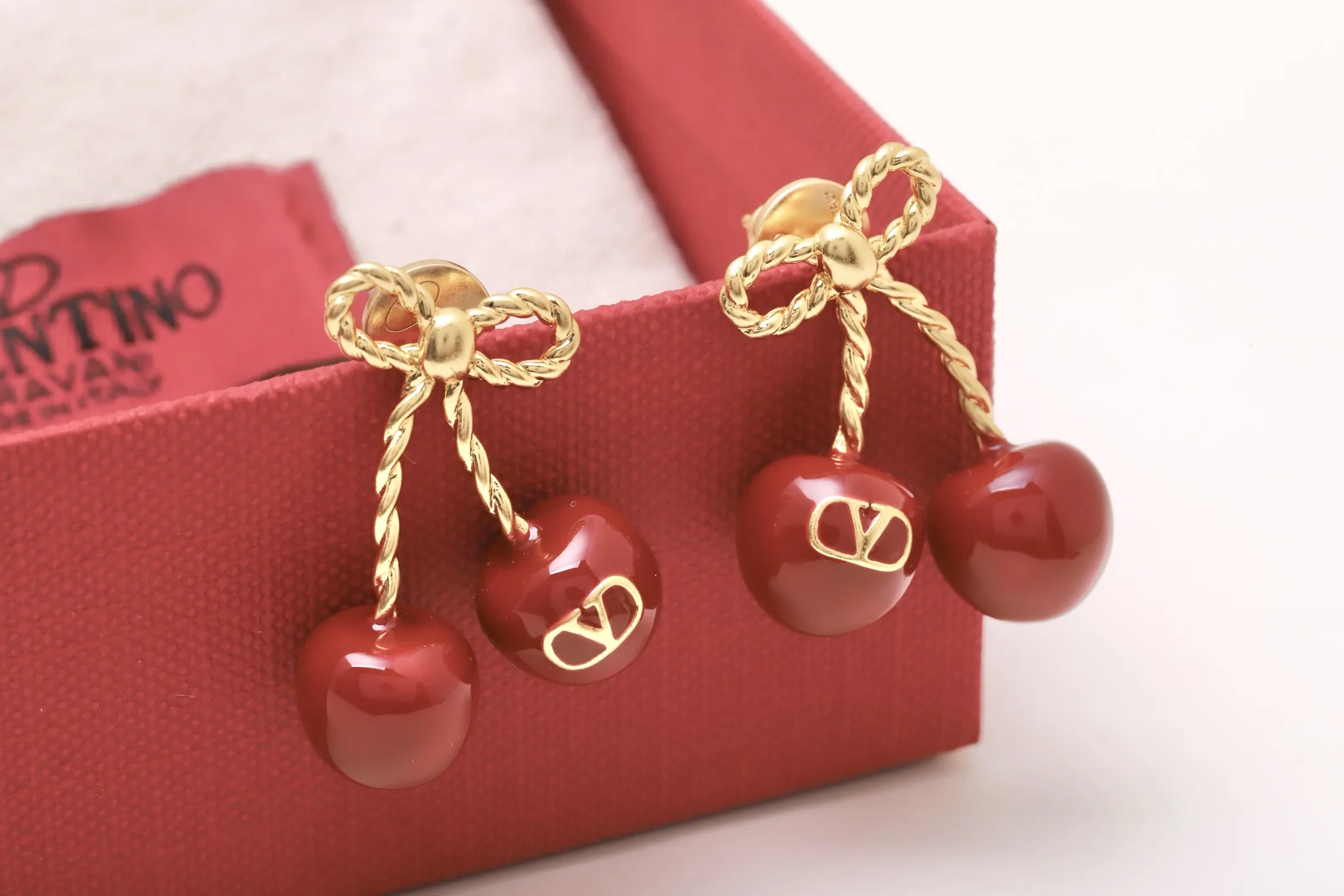 VLogo Cherryfic Enamel Cherry Earrings D13017492 — view 4