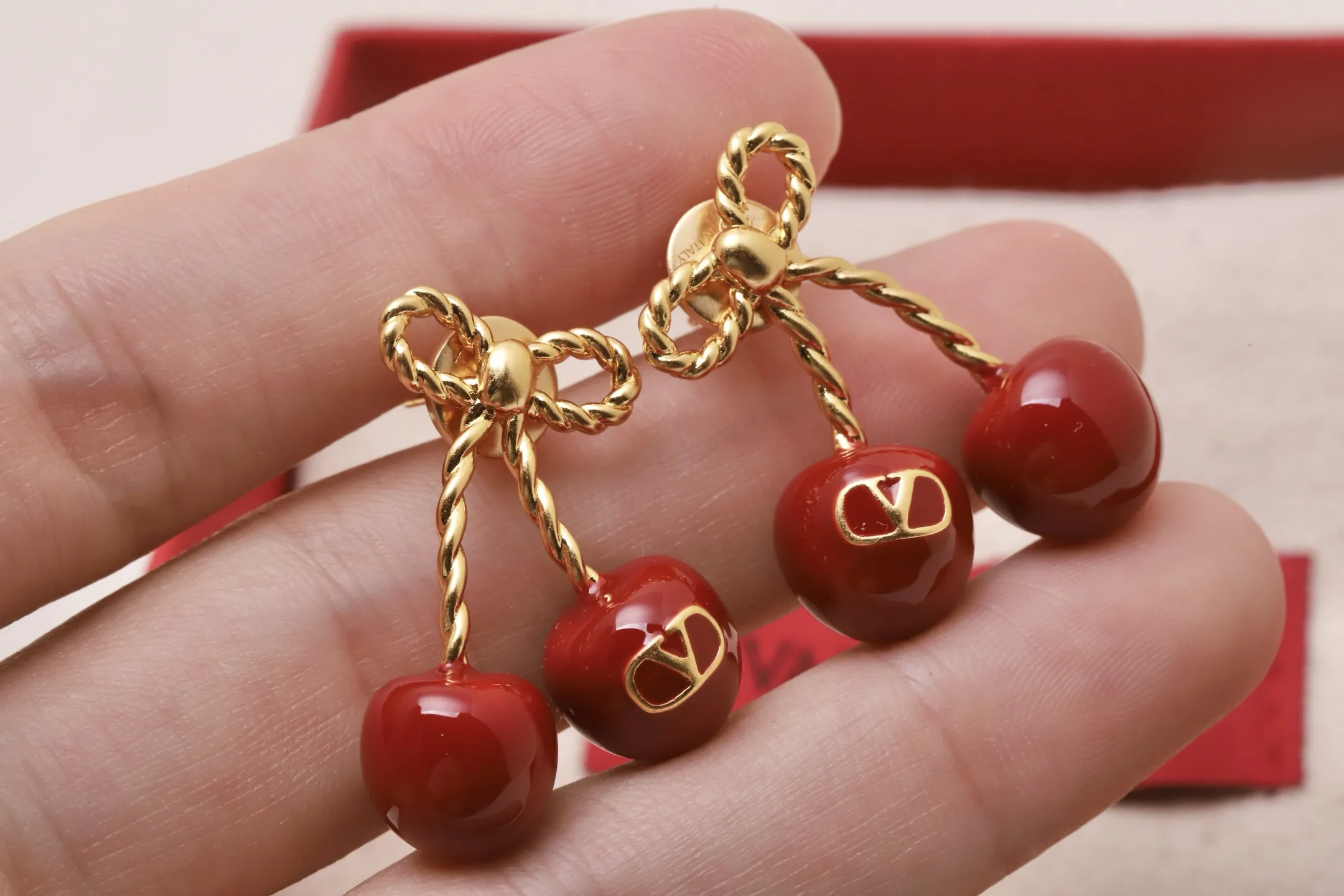 VLogo Cherryfic Enamel Cherry Earrings D13017492 — view 5