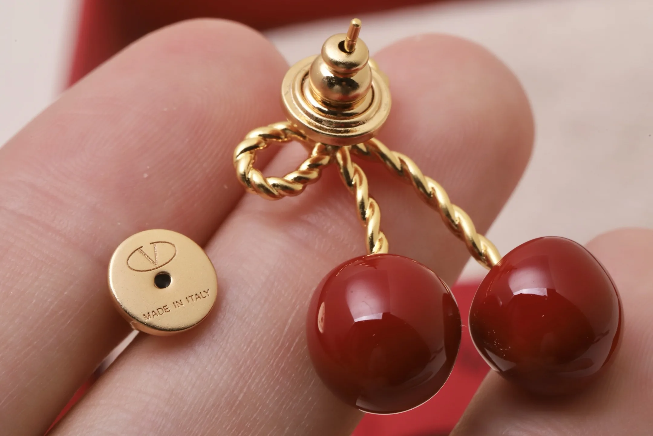 VLogo Cherryfic Enamel Cherry Earrings D13017492 — view 6
