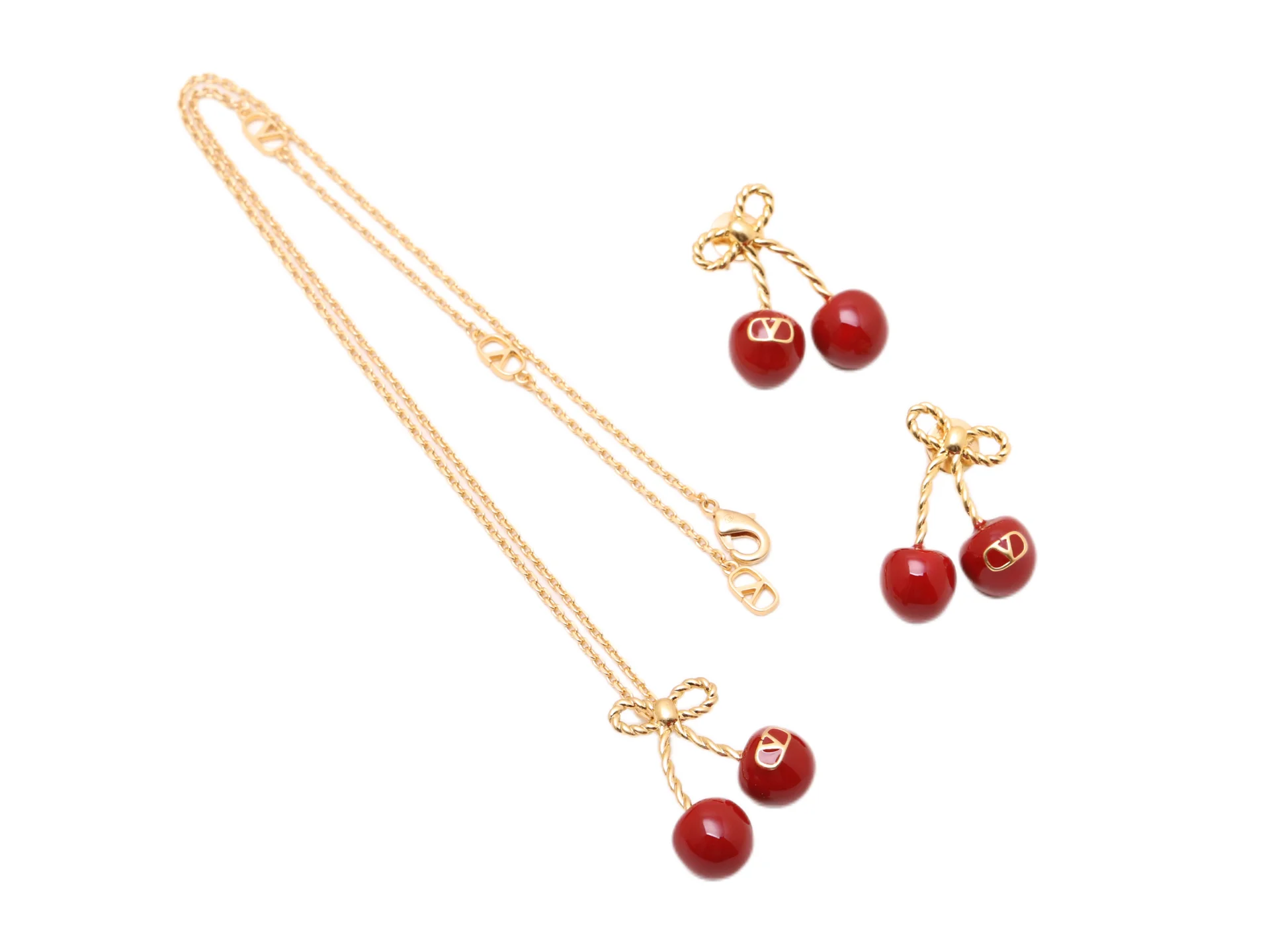VLogo Cherryfic Enamel Cherry Earrings D13017492 — view 7