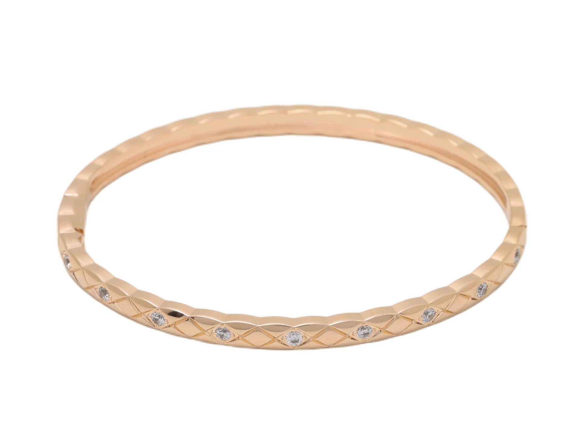 Coco Crush Inspired Quilted Bangle with Crystals D22017618 — view 2