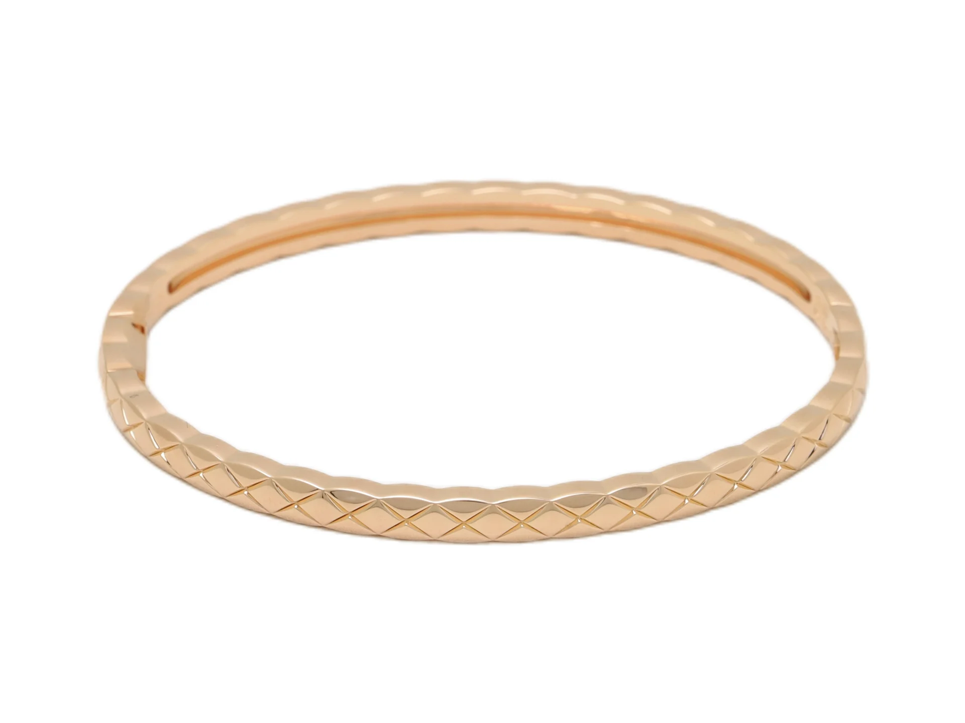 Coco Crush Quilted Bangle (Gold-Plated Brass) D21017619 — view 2
