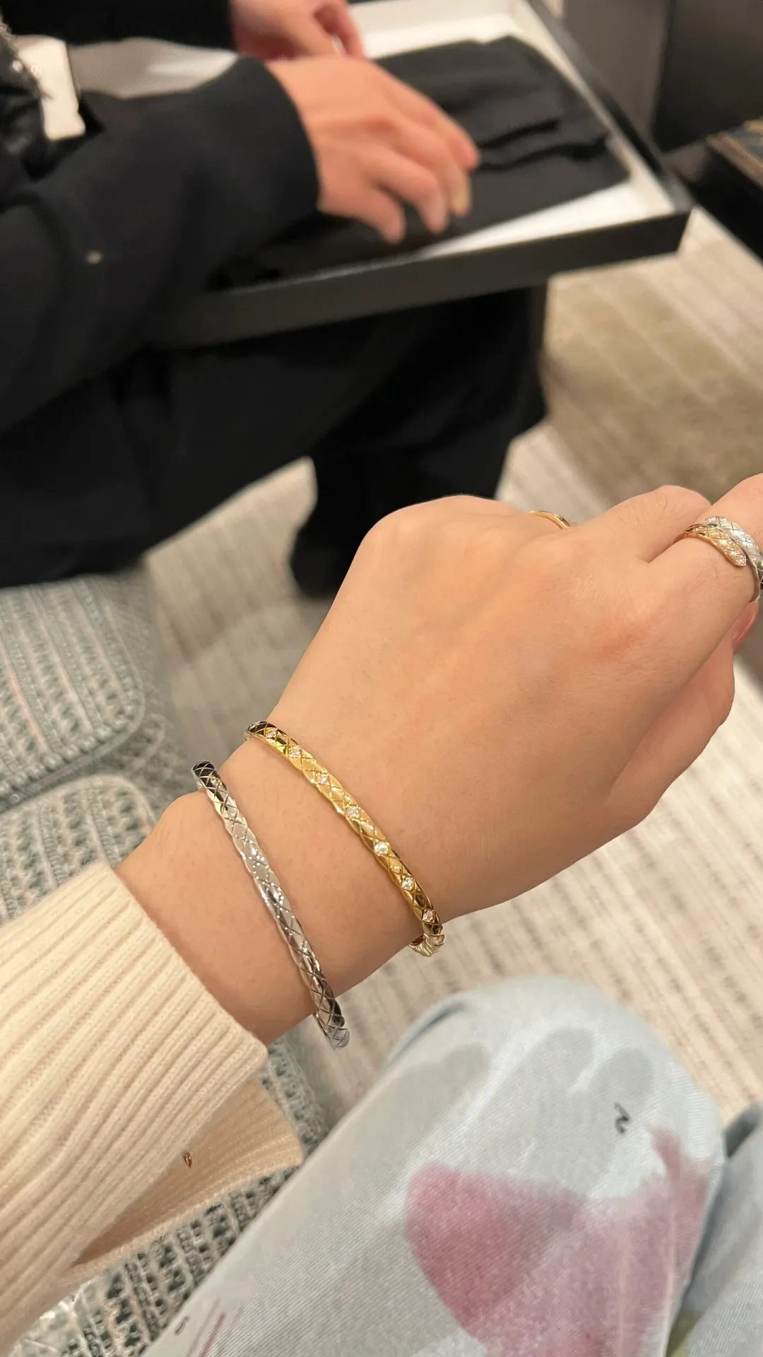 Coco Crush Quilted Bangle (Gold-Plated Brass) D21017619 — view 9