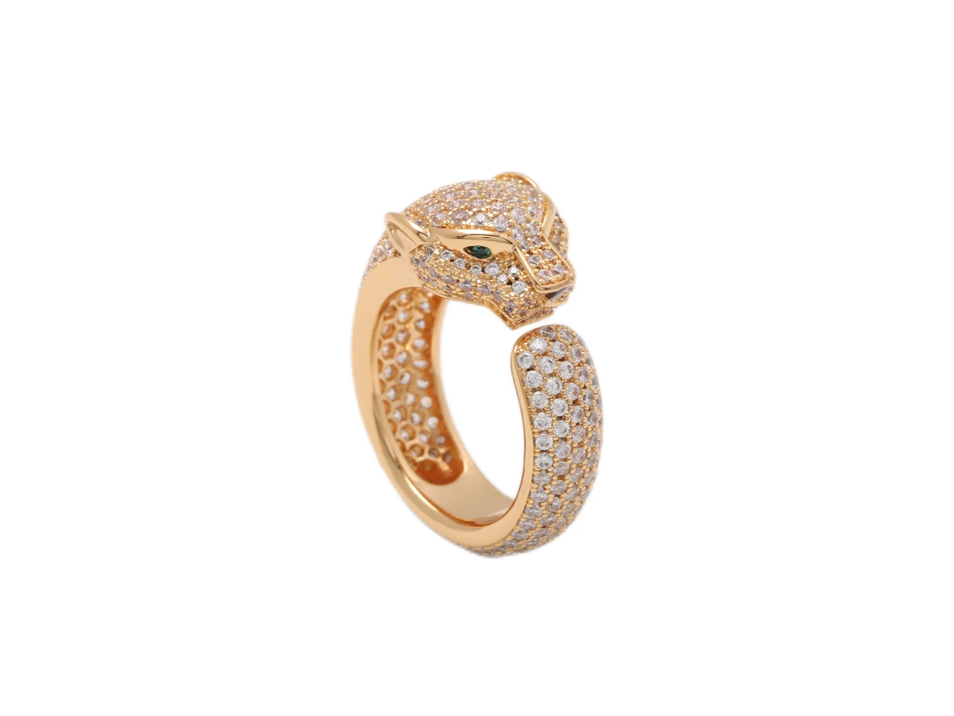 Panthère Crystal-Embellished Ring (Gold-Plated Brass) D20517082