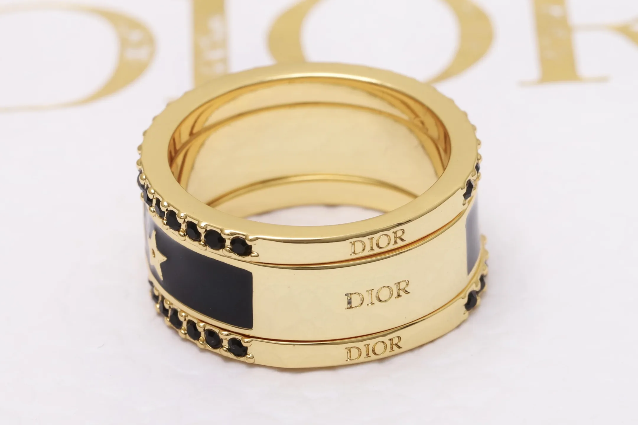 Christian Dior Crystal-Embellished Stackable Ring Set D15017187 — view 5