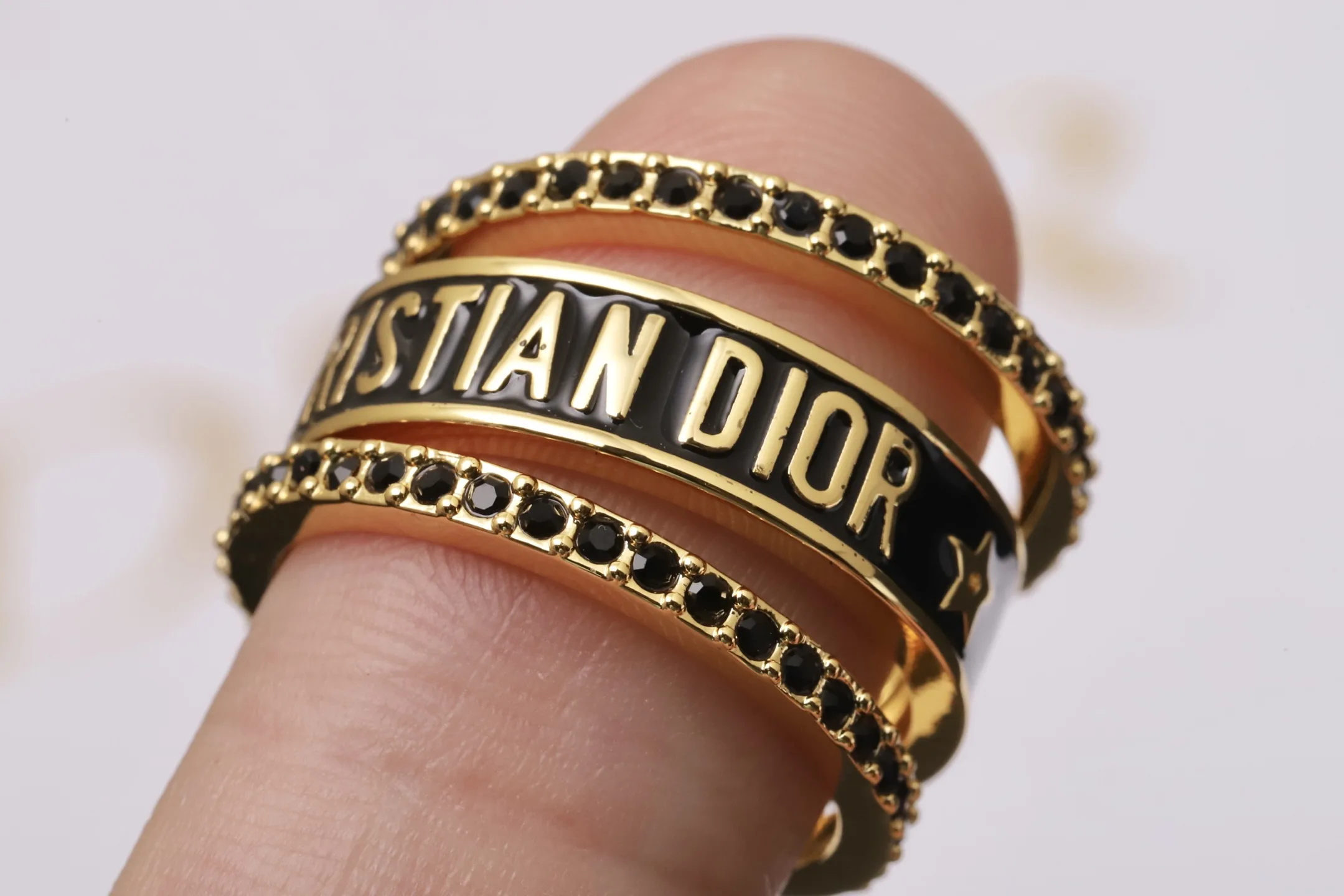 Christian Dior Crystal-Embellished Stackable Ring Set D15017187 — view 7