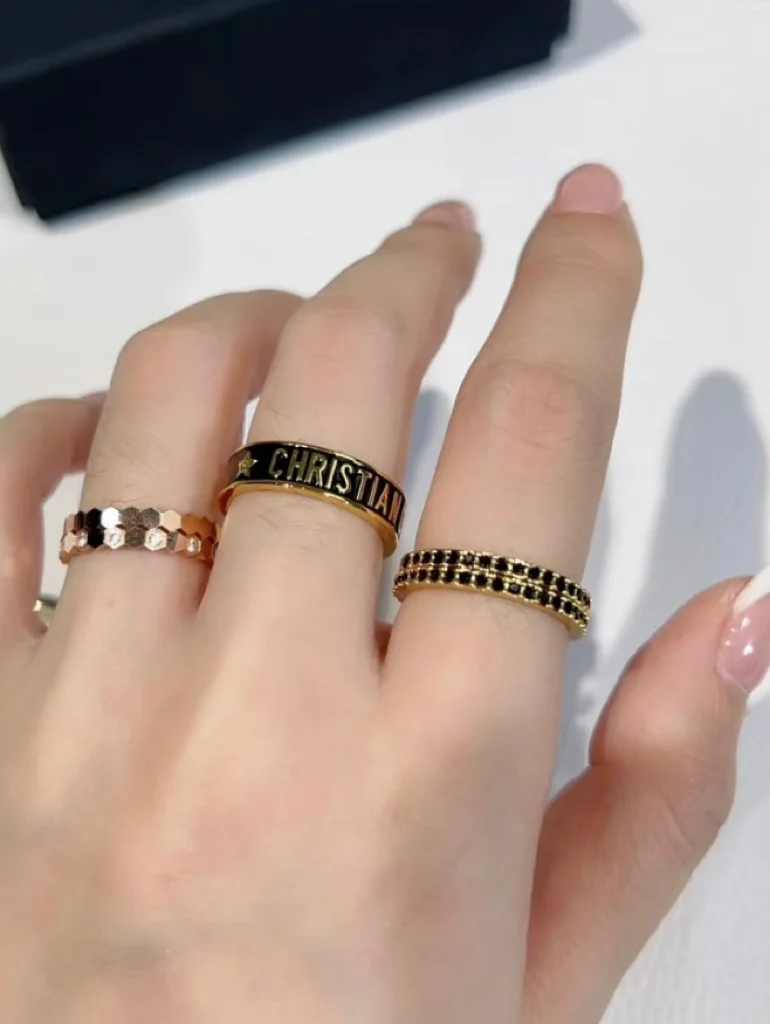 Christian Dior Crystal-Embellished Stackable Ring Set D15017187 — view 9