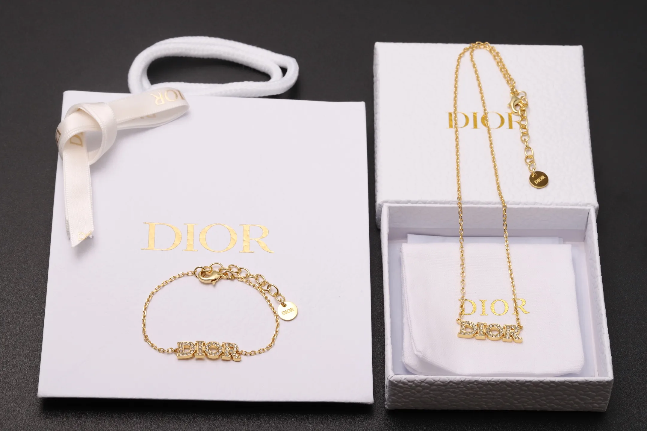 Dior Crystal Logo Chain Bracelet D13517213 — view 2