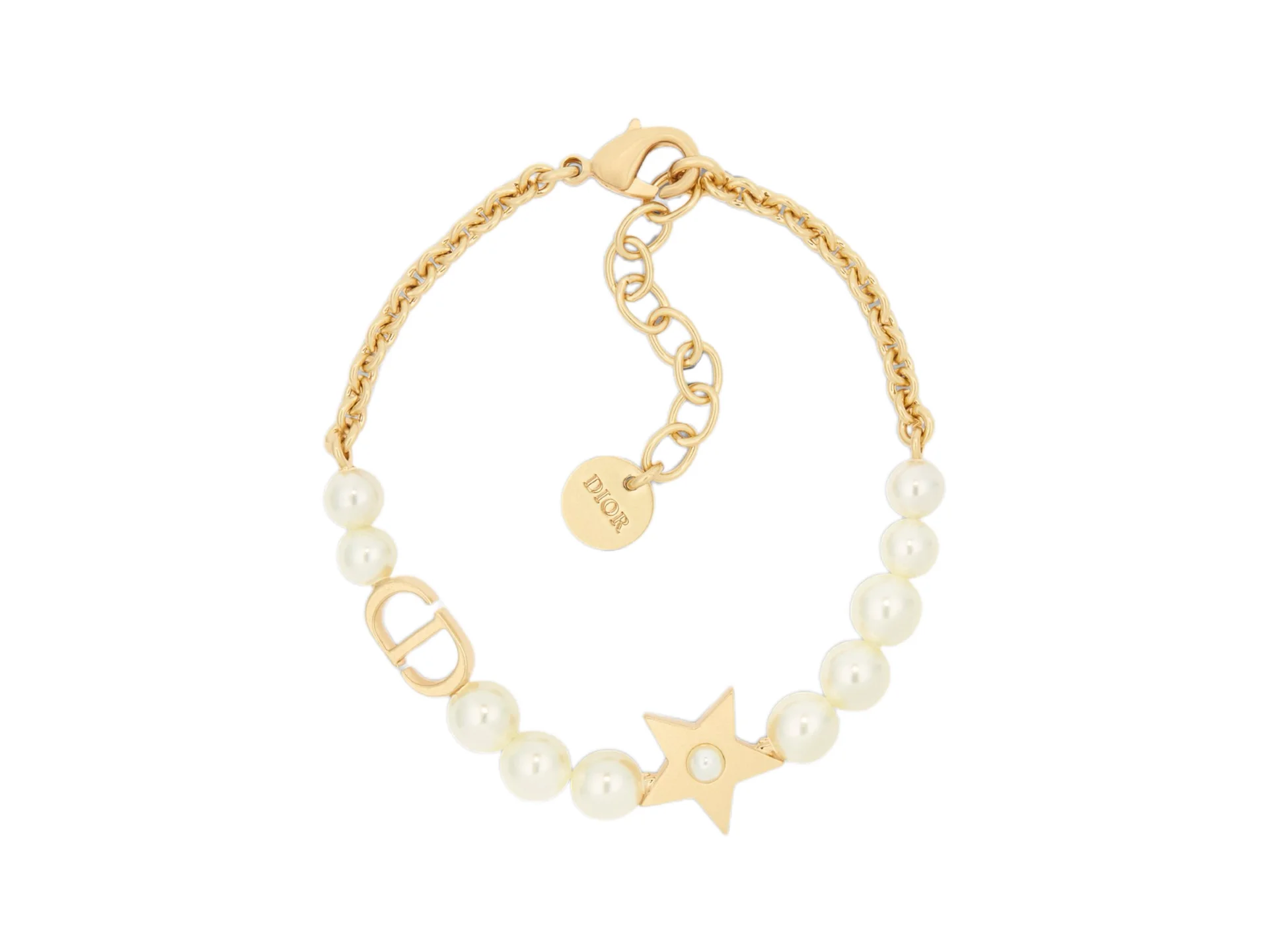 CD Star and Resin Pearl Bracelet D14017264