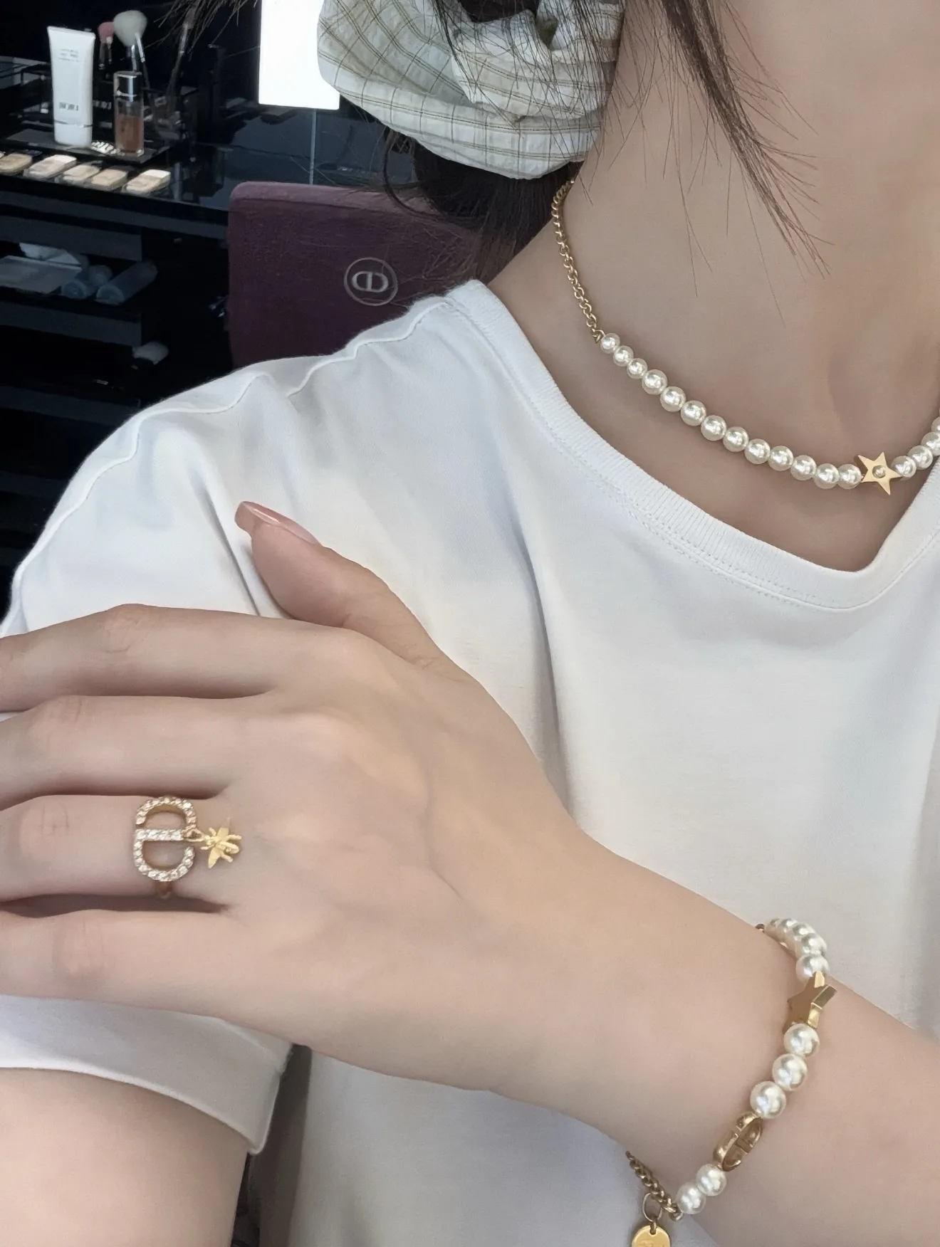 CD Star and Resin Pearl Bracelet D14017264 — view 9