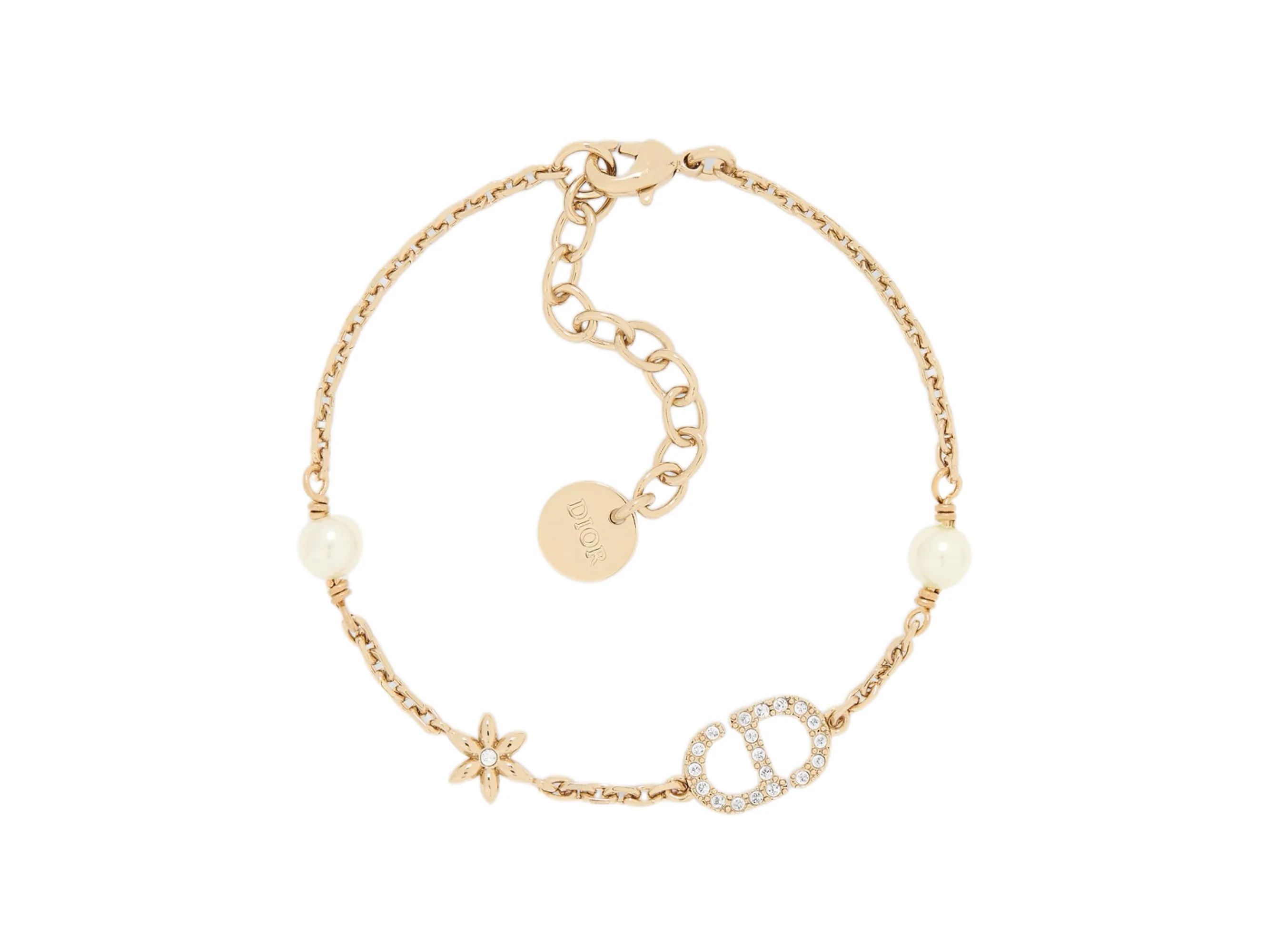 CD Floral Pearl Charm Bracelet D13517097