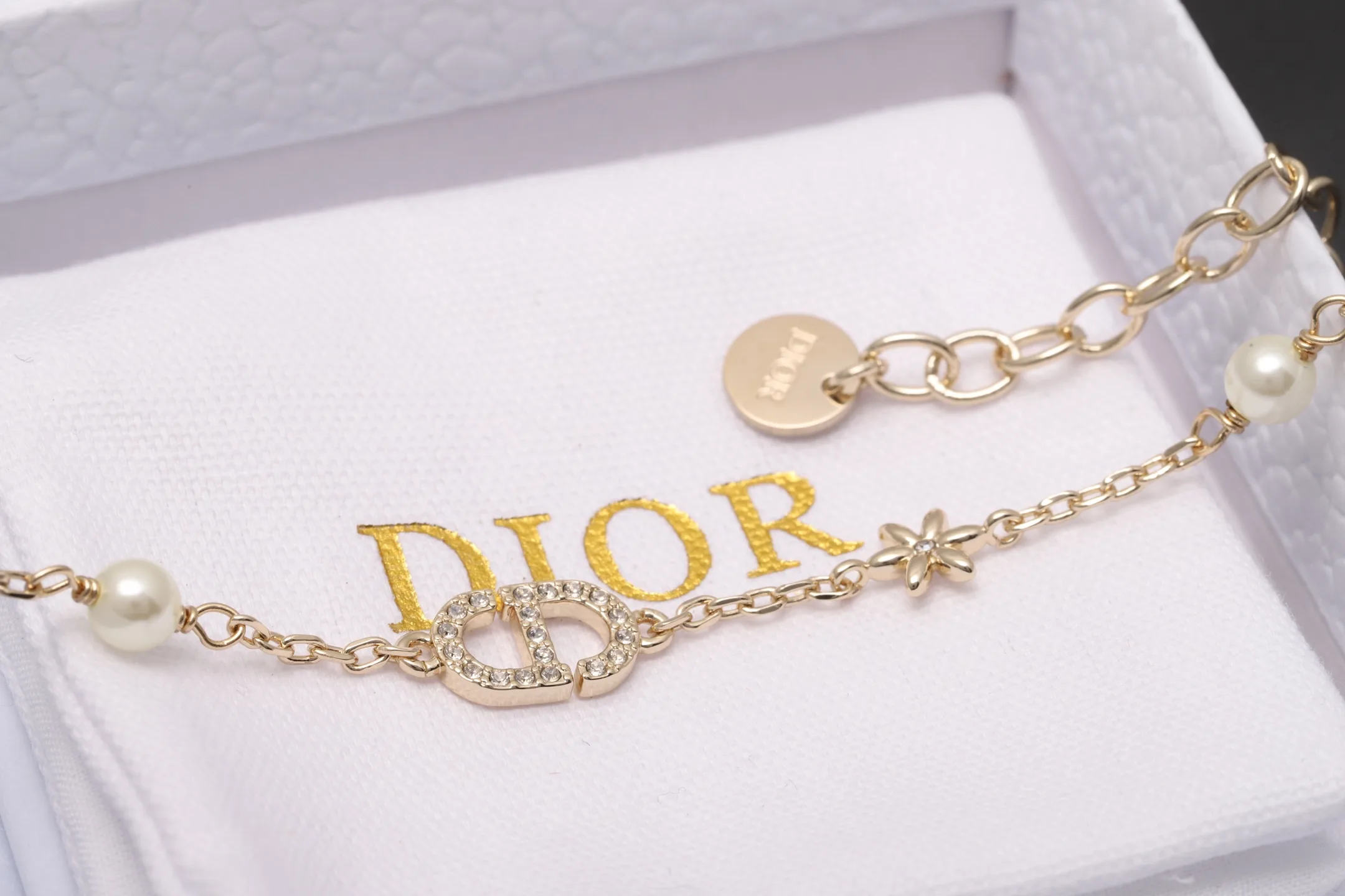 CD Floral Pearl Charm Bracelet D13517097 — view 3