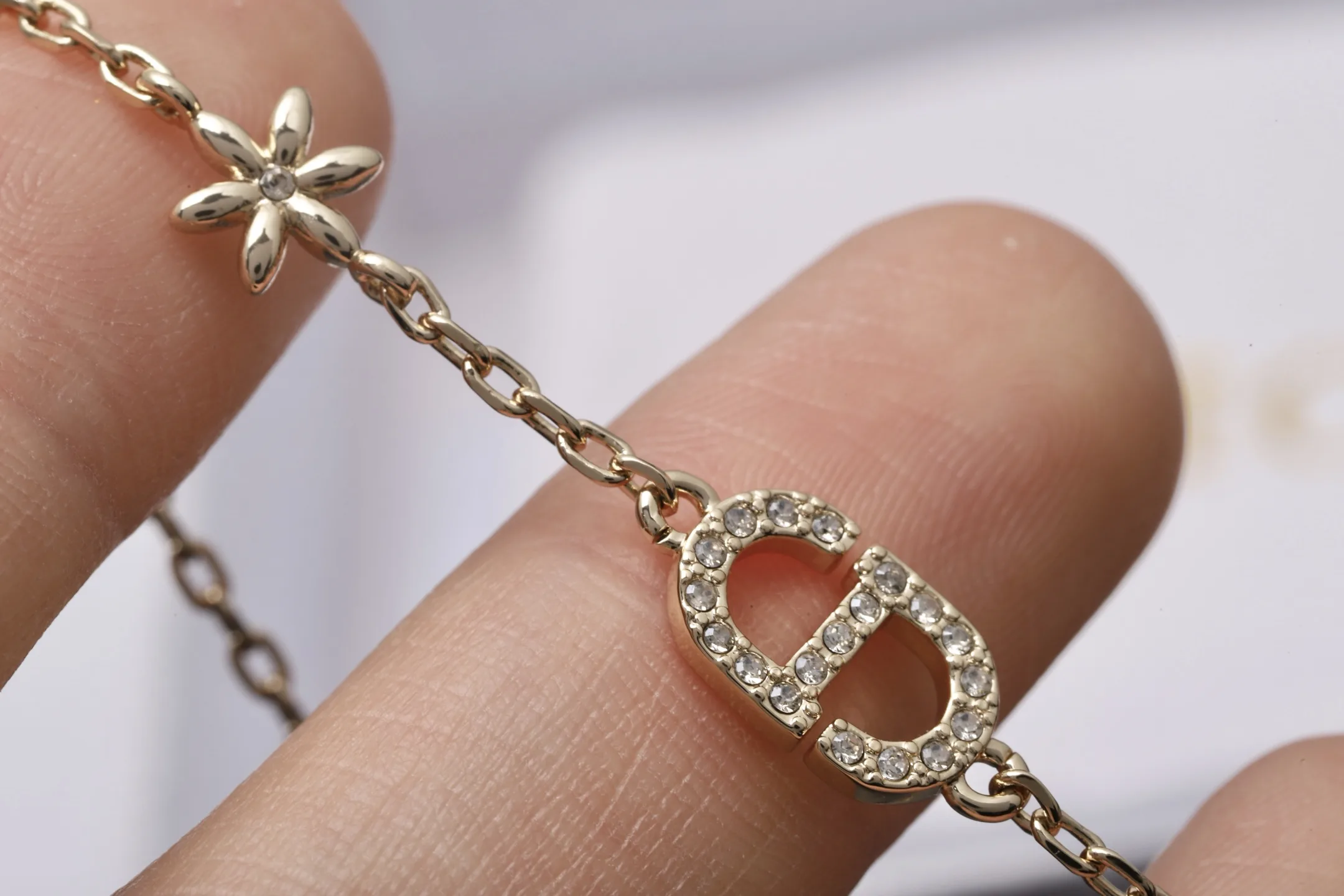 CD Floral Pearl Charm Bracelet D13517097 — view 5