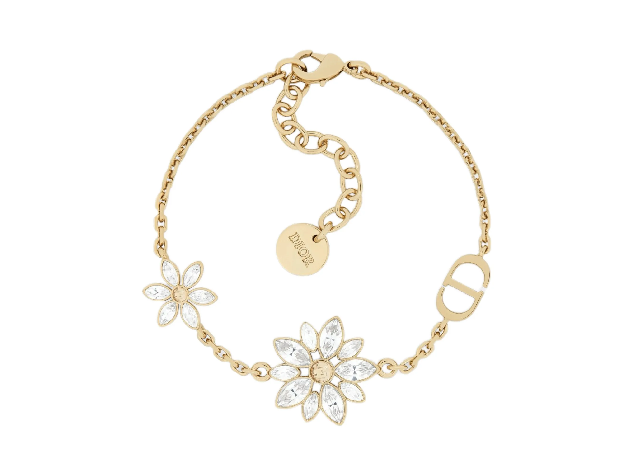 Sunflower CD Crystal Bracelet (Gold-Plated Brass) D13517182