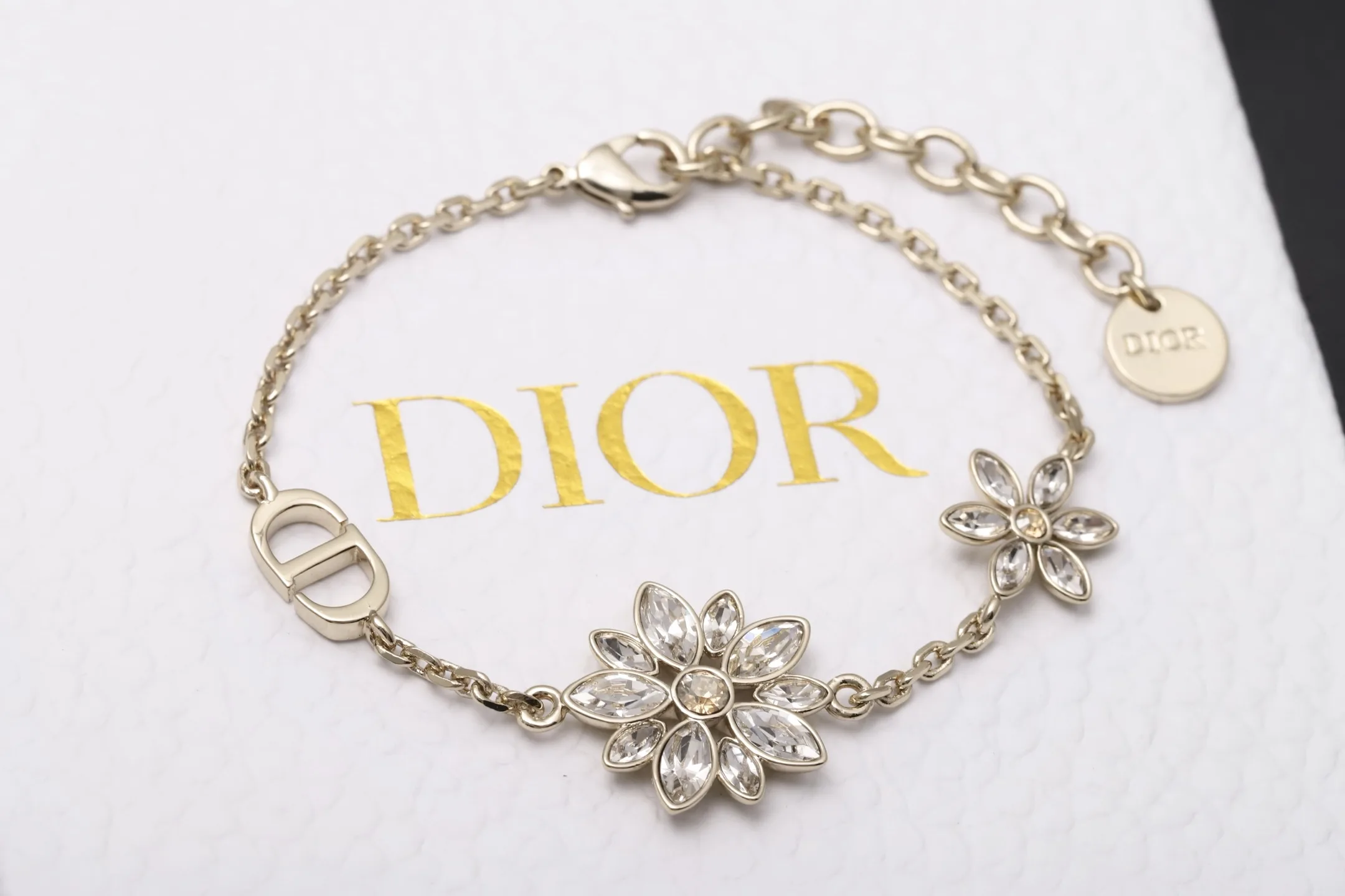 Sunflower CD Crystal Bracelet (Gold-Plated Brass) D13517182 — view 3