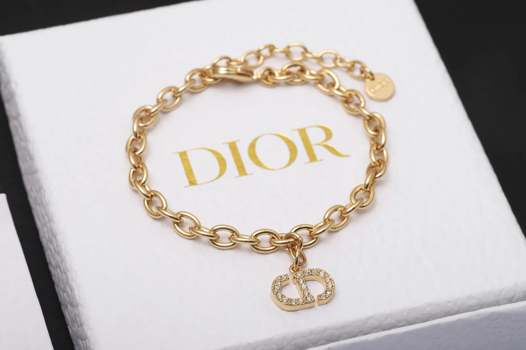 CD Icon Crystal-Embellished Chain Bracelet D10517262 — view 3