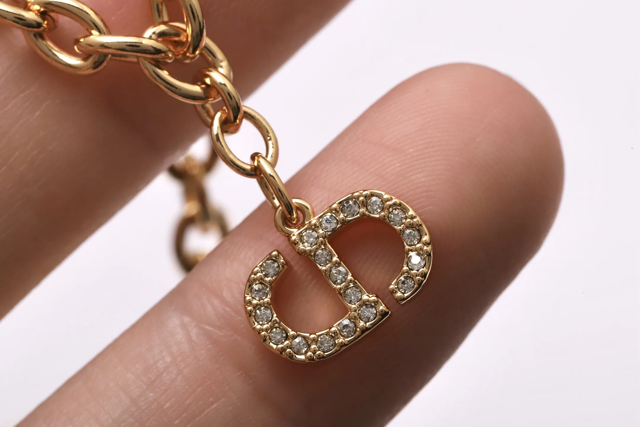 CD Icon Crystal-Embellished Chain Bracelet D10517262 — view 5