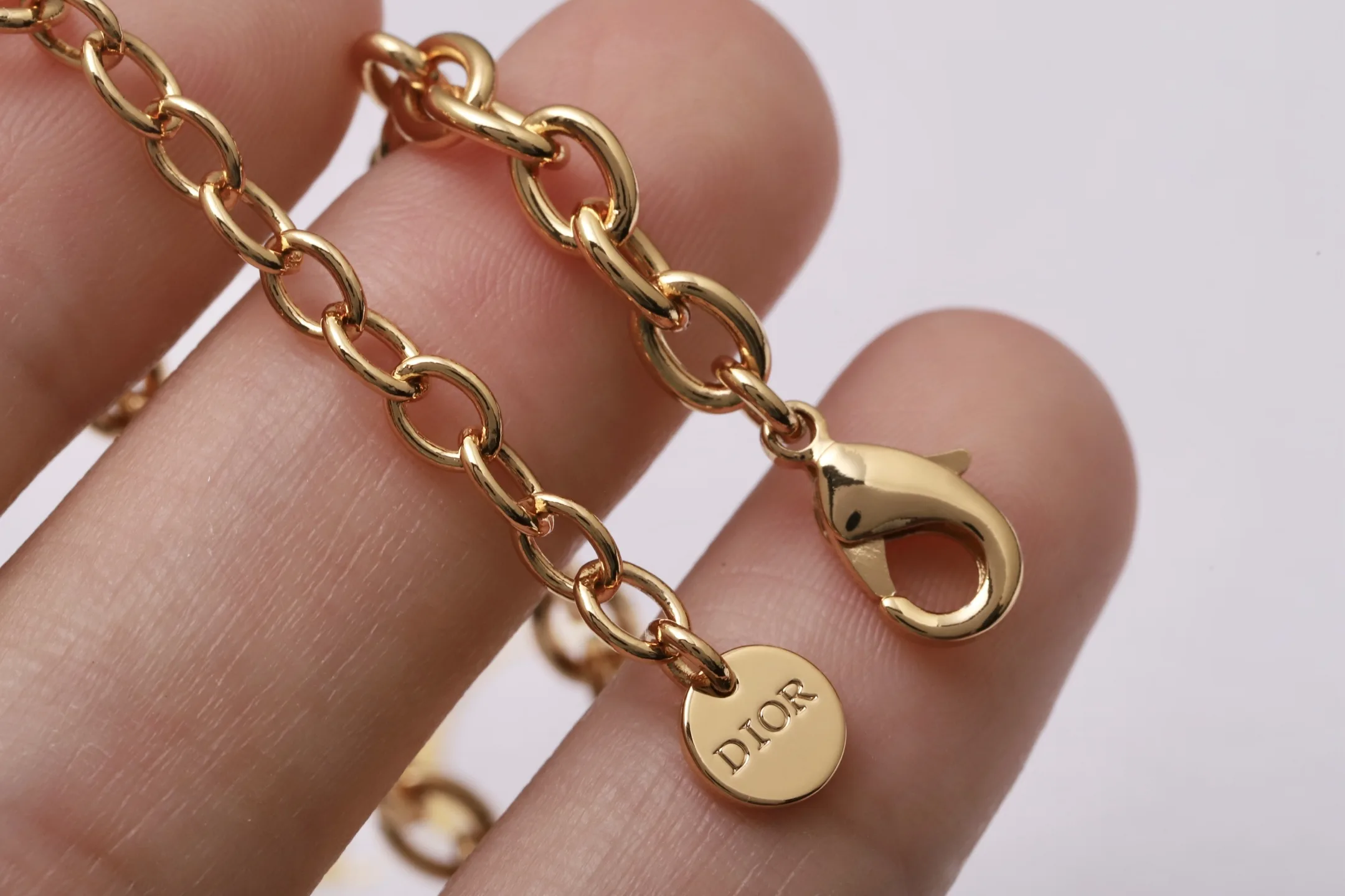 CD Icon Crystal-Embellished Chain Bracelet D10517262 — view 6
