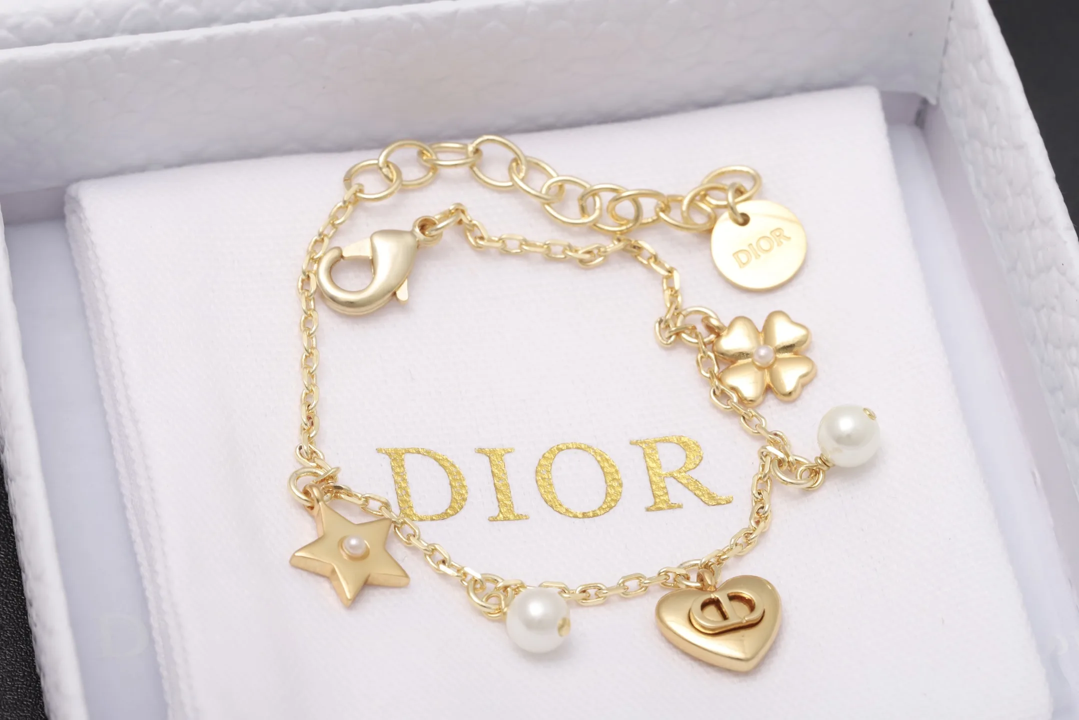 Dior Charm Bracelet with Resin Pearls D14017268 — view 3