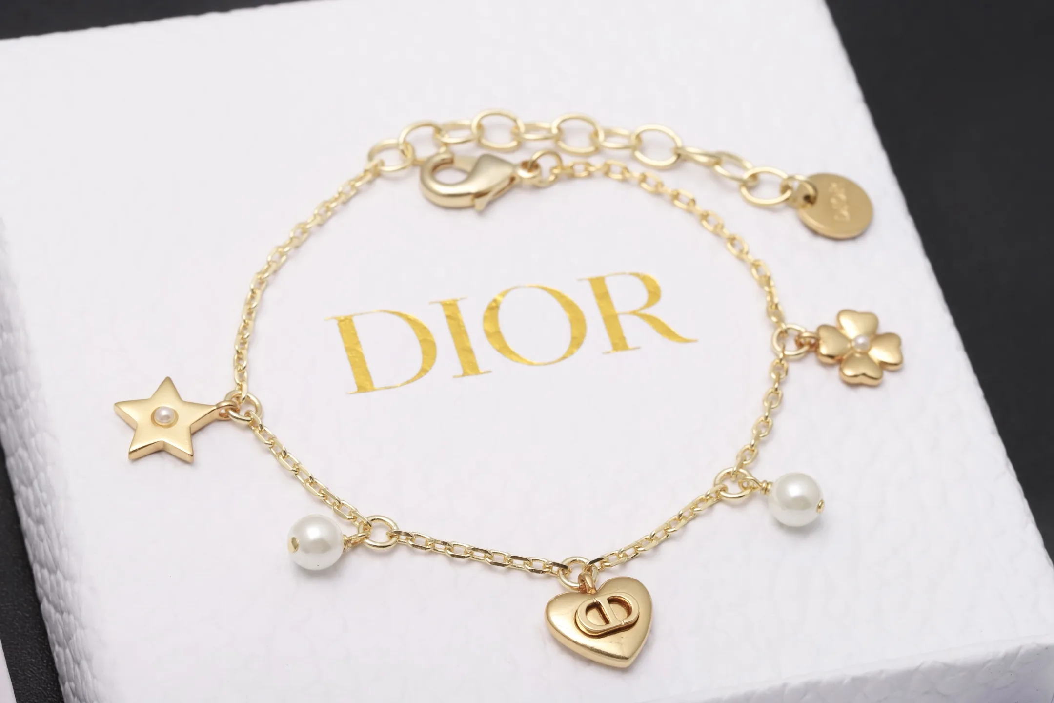 Dior Charm Bracelet with Resin Pearls D14017268 — view 4