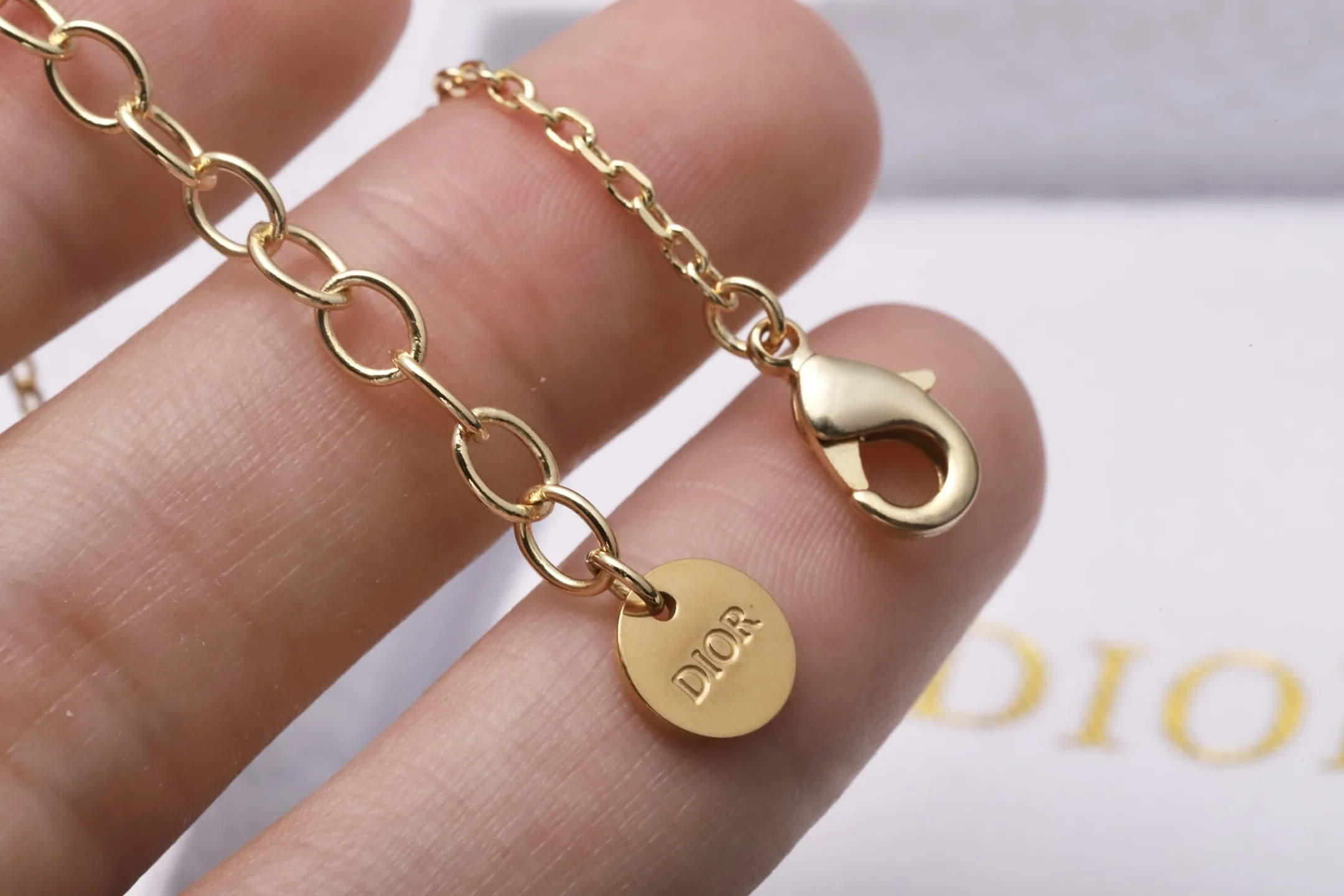Dior Charm Bracelet with Resin Pearls D14017268 — view 8